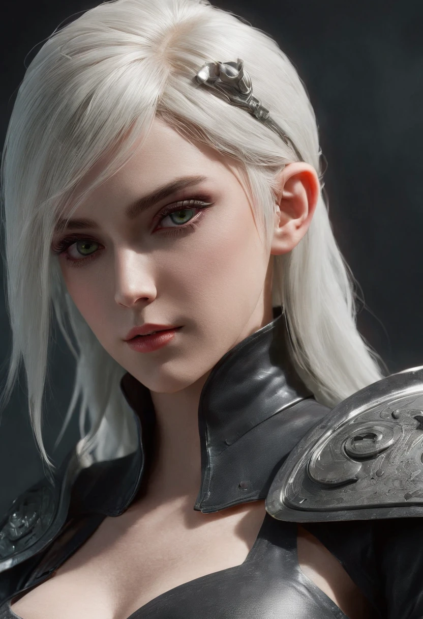 Cirilla Fiona Elen Riannon,Highest image quality,Outstanding details,超高分辨率,(Fidelity:1.4), Favor the details, Dragon Knight,Cloak, She has a delicate and beautiful face,Raised sexy,cyber punk perssonage,Futuristic,mechanically aesthetic,Virtual Engine 5,Perfect detail rendering,rendering by octane,hyper HD
