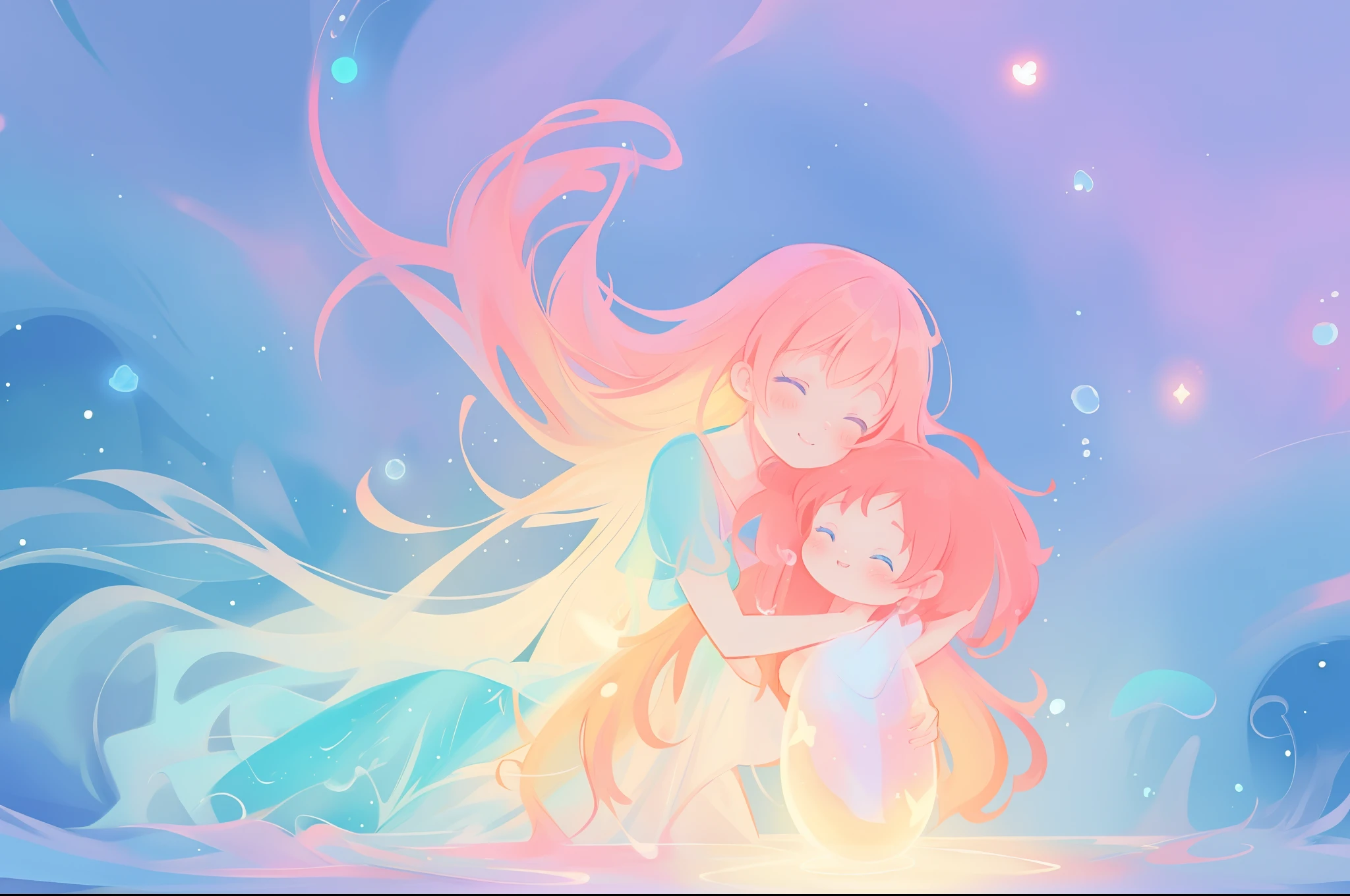 la noche,en rosa,Fuegos artificiales por todo el cielo,Heart-shaped bubbles,Parejas infantiles,caricaturesco,Chubby girl and little boy hugging,Bright fireflies around,,lindo y lindo,childrens illustration,Efectos de resplandor,Efecto Dingdall,Profundidad de campos,Luz alta,Luz real,Trazado de rayos,OC renderizado,hyper-realistic,Mejor calidad,8k,Obras de maestros,Super-fino,Old pubic detailed,anatomy correct,sharp focus on eyes,Bokeh,Los rasgos faciales se representan cuidadosamente
