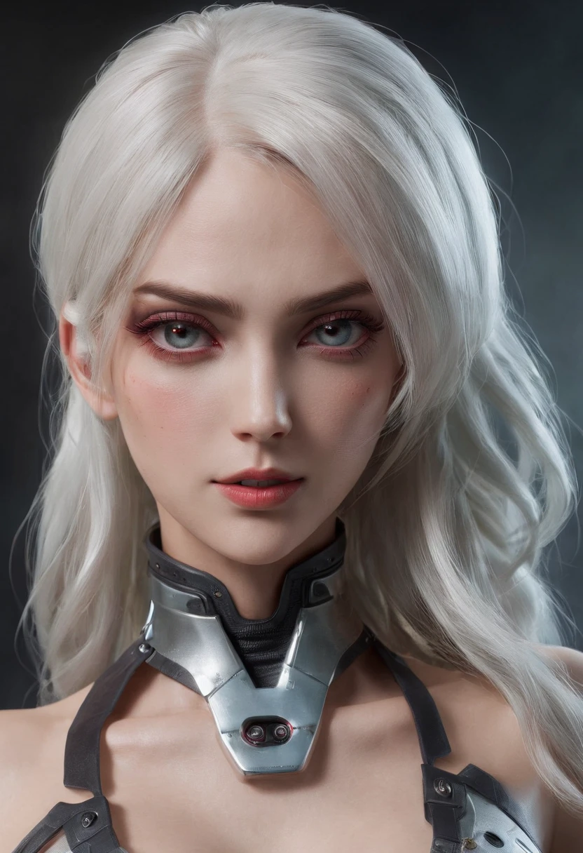 Cirilla Fiona Elen Riannon,Highest image quality,Outstanding details,超高分辨率,(Fidelity:1.4),The best illustration,Favor the details,closeup cleavage,A mech girl,He has a delicate and beautiful face,((Red and white semi-mechanical body:1.8)),Raised sexy,cleavage,onbed,frontage,cyber punk perssonage,Futuristic,mechanically aesthetic,Complex machinery,The background is a high-tech lighting scene in the future city,Virtual Engine 5,Perfect detail rendering,rendering by octane,hyper HD