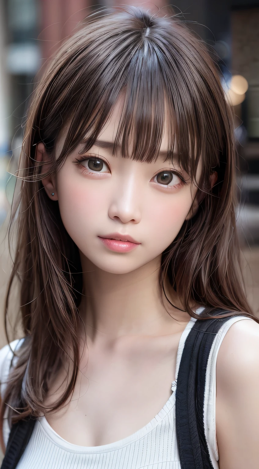 ((SFW: 1.4)), ((Detailed eyes and face, Professional photography)), ((SFW, Nurse uniform top, high school girl)), Ultra-high resolution, (Realistic: 1.4), RAW Photos, highest quality, (PhotoRealistic Stick), concentrated, Soft Light, (()), ((Japanese)), (((Young Face))), (surface), (Depth of written boundary), masterpiece, (Realistic), woman, ((Bun Hair)), (Beautiful breasts, Cleavage), ((1 girl)), ((Gaze at the viewer:1.3, blush:1.2))
