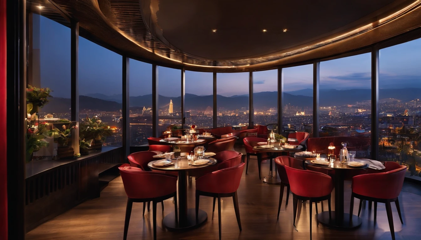 unmanned、cafes、Fashionable、You can see the night view from the window、bars、Chic décor