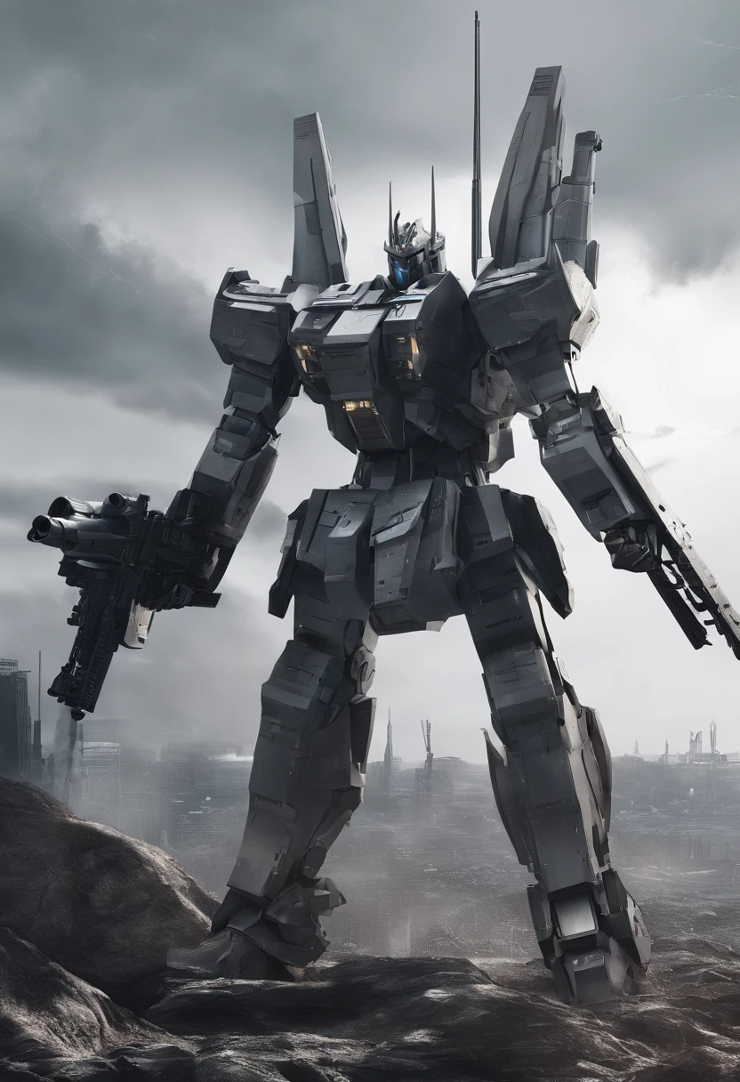 Highest image quality，Outstanding details，超高分辨率，（Fidelity：1.4）,Unicorn Gundam - 02 - Banshee,，Futuristic，mechanically aesthetic，Virtual Engine 5，Perfect detail rendering，rendering by octane，hyper HD