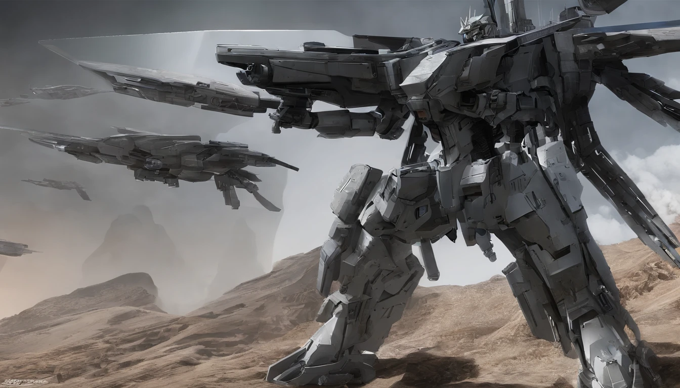Highest image quality，Outstanding details，超高分辨率，（Fidelity：1.4）,Unicorn Gundam - 02 - Banshee,，Futuristic，mechanically aesthetic，Virtual Engine 5，Perfect detail rendering，rendering by octane，hyper HD