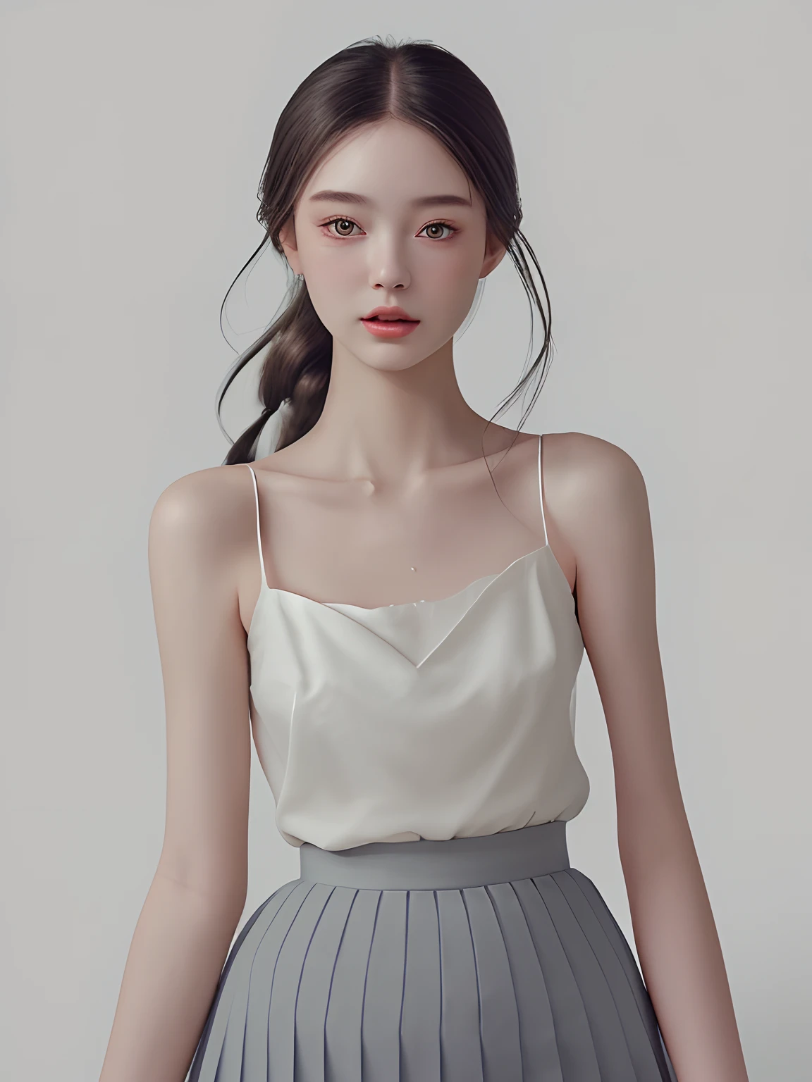 Highest Quality, excellent details, 超A high resolution, (fidelity: 1.4), The best illustrations, favor details, Highly condensed 1girl, with a delicate and beautiful face, Delicate collarbones, High Quality Fishtail Skirt, Shyness