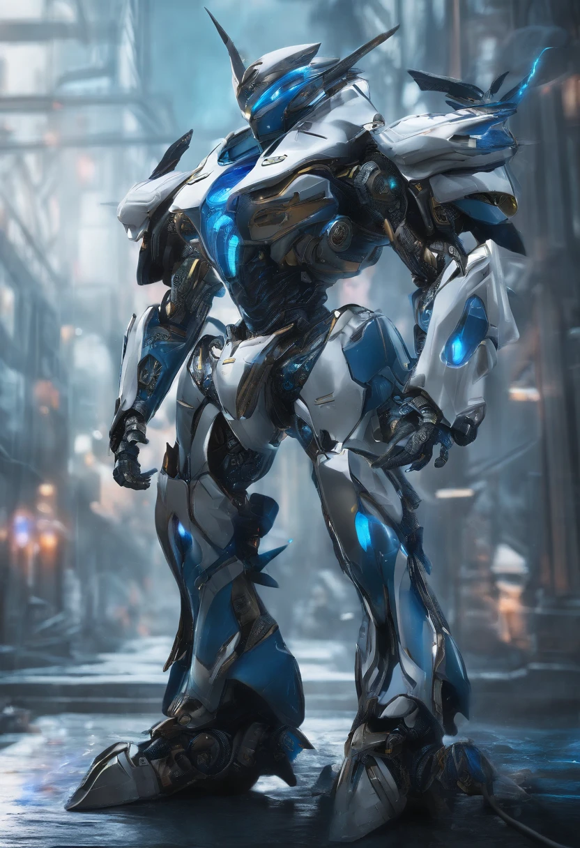 Elania Haywind,Highest image quality,Outstanding details,超高分辨率,(Fidelity:1.4), Favor the details,closeup cleavage,The background is a scene of a cosmic celestial body,High-tech dragon knight mech,He has a delicate and beautiful face,((Blue-white flying semi-mechanical fuselage:1.8)),high-tech weapon,Raised sexy,frontage,cyber punk perssonage,Futuristic,mechanically aesthetic,Virtual Engine 5,Perfect detail rendering,rendering by octane,hyper HD