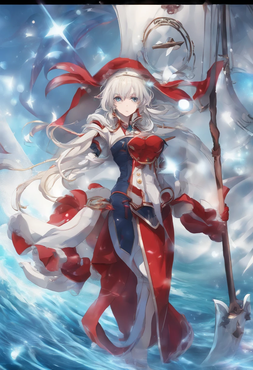Elania Haywind,Highest image quality,Outstanding details,超高分辨率,(Fidelity:1.4), Favor the details,closeup cleavage,dawn,Snow,winter,Wizard Sword,He has a delicate and beautiful face,((Red and white semi-mechanical body:1.8)),Raised sexy,frontage,Futuristic,mechanically aesthetic,Virtual Engine 5,Perfect detail rendering,rendering by octane,hyper HD