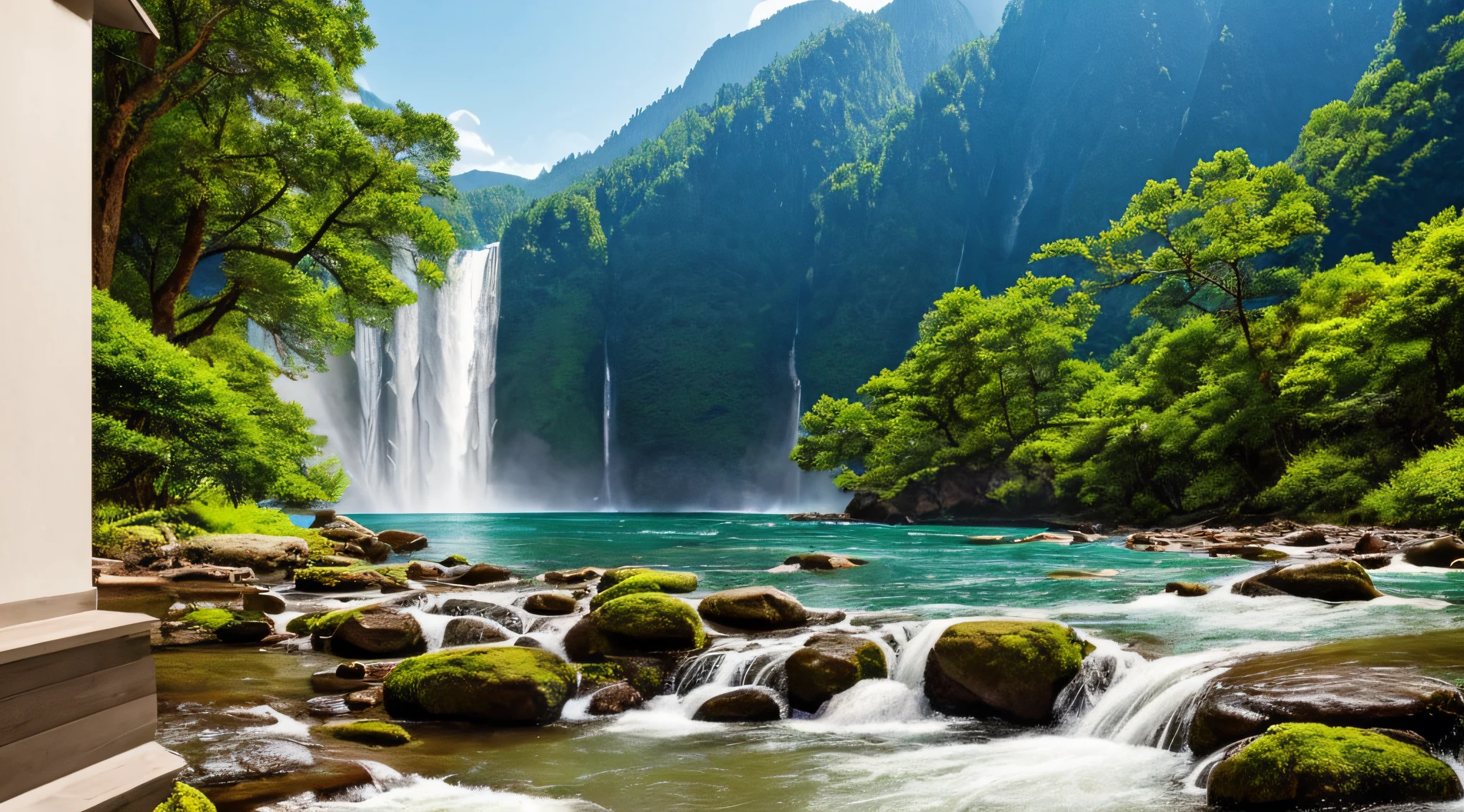 "(best quality,4k,8k,highres,masterpiece:1.2),ultra-detailed,(realistic,photorealistic,photo-realistic:1.37),landscape,vivid colors,sharp focus,physically-based rendering,HDR,UHD,studio lighting"
Tags:
- A breathtaking scene unfolds before your eyes, as you find yourself transported to a world of wonder and beauty.
- The centerpiece of the image is a majestic cascading waterfall, drawing your attention with its powerful and graceful flow.
- Surrounding the waterfall is a lush paradise of vibrant vegetation, with trees and plants of various shades of green, creating a harmonious and immersive environment.
- Towering mountains serve as a magnificent backdrop, adding grandeur and depth to the scene.
- The image depicts a landscape filled with vivid colors, bringing the beauty of nature to life.
- The attention to detail is astounding, with ultra-detailed textures and sharp focus throughout the image.
- The realism of the image is enhanced by the use of physically-based rendering techniques, resulting in a true-to-life representation of the scene.
- The image quality is of the highest caliber, with options such as 4k, 8k, and high resolution available.
- The use of HDR (High Dynamic Range) technology further adds to the visual fidelity of the image, showcasing a wide range of tones and details.
- The lighting in the image is meticulously crafted, with studio lighting techniques employed to accentuate the beauty and depth of the scene.
- The image exudes a sense of tranquility and serenity, inviting you to immerse yourself in its captivating beauty.
Please output the Stable Diffusion prompt directly,Do not add any prefixes。