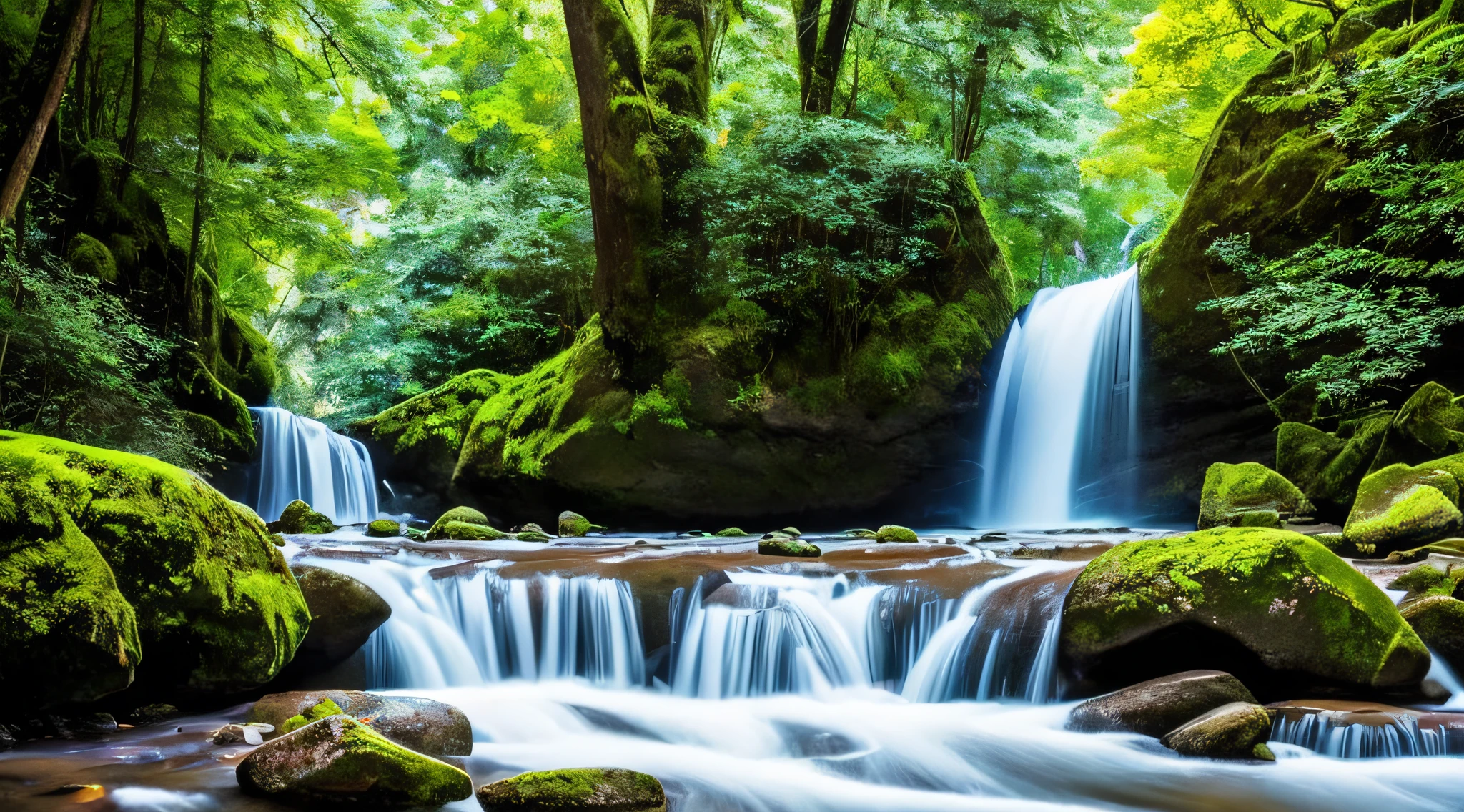 "(best quality,4k,8k,highres,masterpiece:1.2),ultra-detailed,(realistic,photorealistic,photo-realistic:1.37),landscape,vivid colors,sharp focus,physically-based rendering,HDR,UHD,studio lighting"

Tags: 
- A breathtaking scene unfolds before your eyes, as you find yourself transported to a world of wonder and beauty.
- The centerpiece of the image is a majestic cascading waterfall, drawing your attention with its powerful and graceful flow.
- Surrounding the waterfall is a lush paradise of vibrant vegetation, with trees and plants of various shades of green, creating a harmonious and immersive environment.
- Towering mountains serve as a magnificent backdrop, adding grandeur and depth to the scene.
- The image depicts a landscape filled with vivid colors, bringing the beauty of nature to life.
- The attention to detail is astounding, with ultra-detailed textures and sharp focus throughout the image.
- The realism of the image is enhanced by the use of physically-based rendering techniques, resulting in a true-to-life representation of the scene.
- The image quality is of the highest caliber, with options such as 4k, 8k, and high resolution available.
- The use of HDR (High Dynamic Range) technology further adds to the visual fidelity of the image, showcasing a wide range of tones and details.
- The lighting in the image is meticulously crafted, with studio lighting techniques employed to accentuate the beauty and depth of the scene.
- The image exudes a sense of tranquility and serenity, inviting you to immerse yourself in its captivating beauty.

Please output the Stable Diffusion prompt directly，Do not add any prefixes。