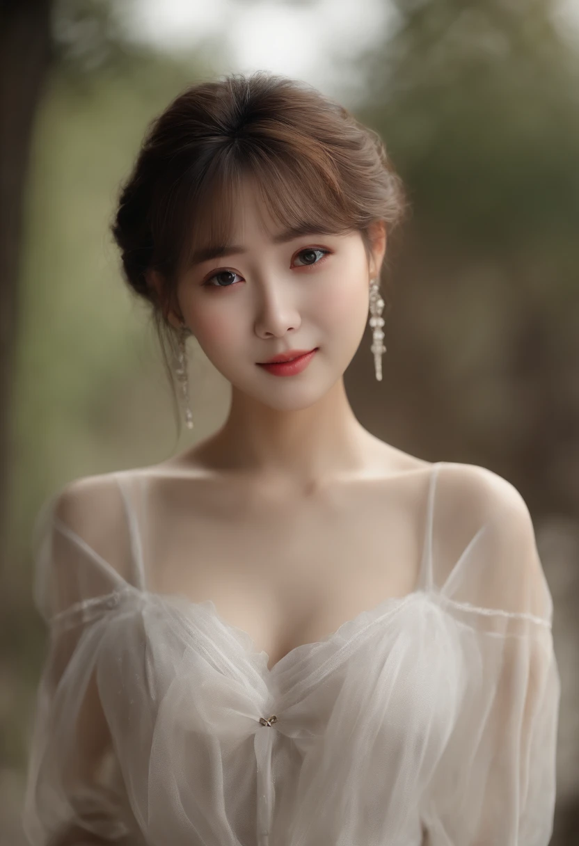 (masterpiece:1.3), (8K, Photorealista, RAW Photography, superior image quality: 1.4), Japanese high school girl、(Random hairstyles:1.2)、Breast cleavage:1.2、Super Detail Face、eye for details、二重まぶた、Collecting breasts、foco nítido:1.2、Arrested woman:1.4、lightbrown hair、Superior Quality、masterpiece、超A high resolution、(Photorealista:1.4)、Highly detailed and professional lighting smile、Loose mesh and light mesh、Shoulder Out、paler、serious facial expression、short-haired、Fatal position、fullnude