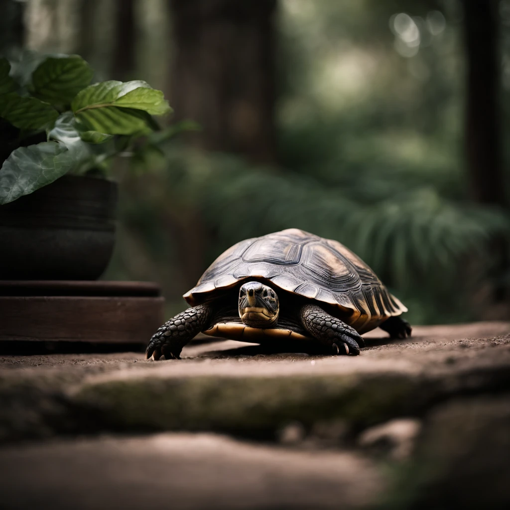 （zen feeling）, A turtle, mano, Bergamot