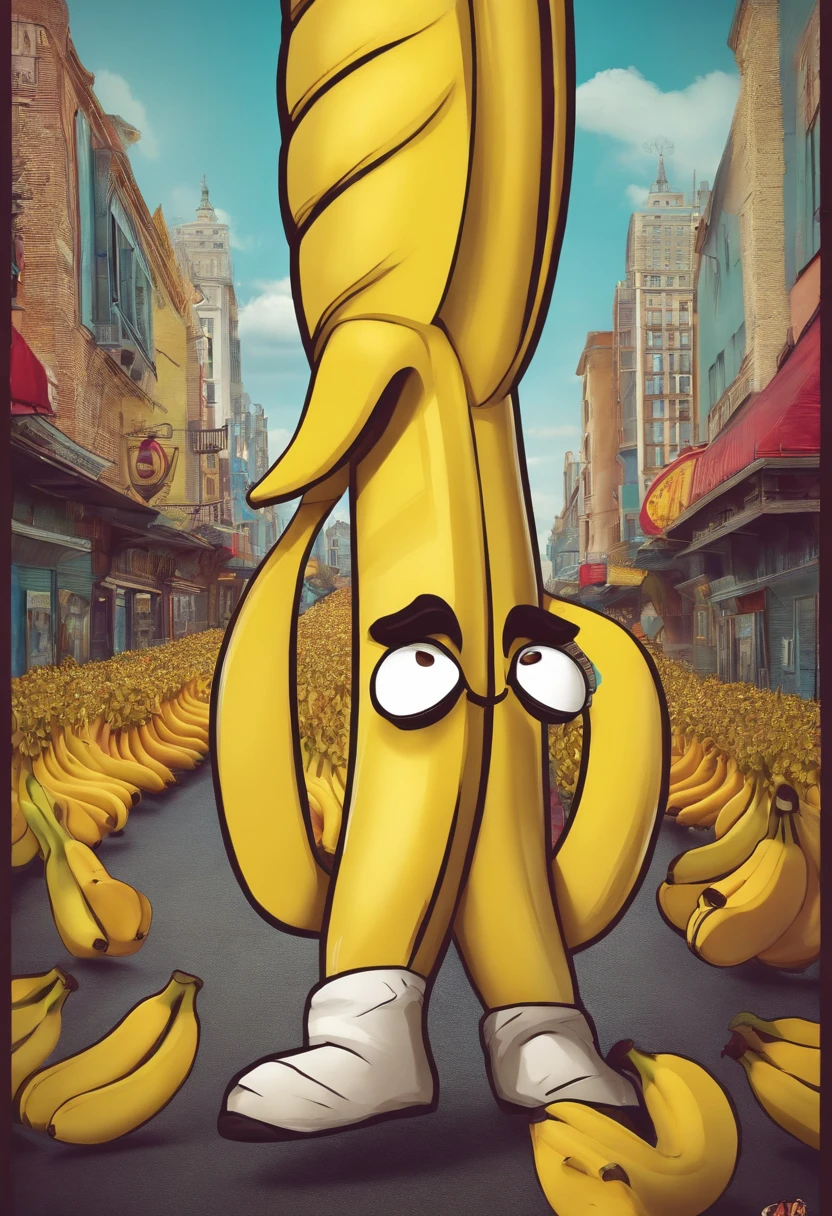 Funny banana character