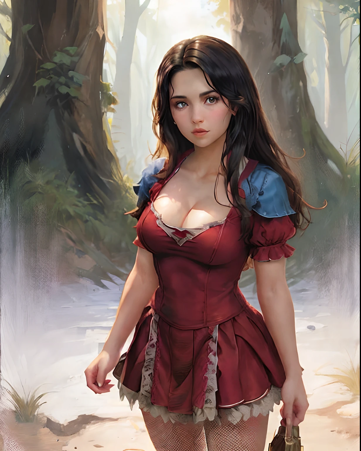 um close up de uma mulher jovem, corpo delgado, seios pequenos, deitado em uma rocha, zenescope, j. Scott Campbell, J. Scott Campbell, garota sensual desce pela toca do coelho, Como ilustrado em Top Cow Comics, Alice, inspirado por Mark Brooks, full-colour illustration, epic full color illustration, Directed by: Mark Brooks, inspirado em Alice Prin, Mark Brooks detalhou