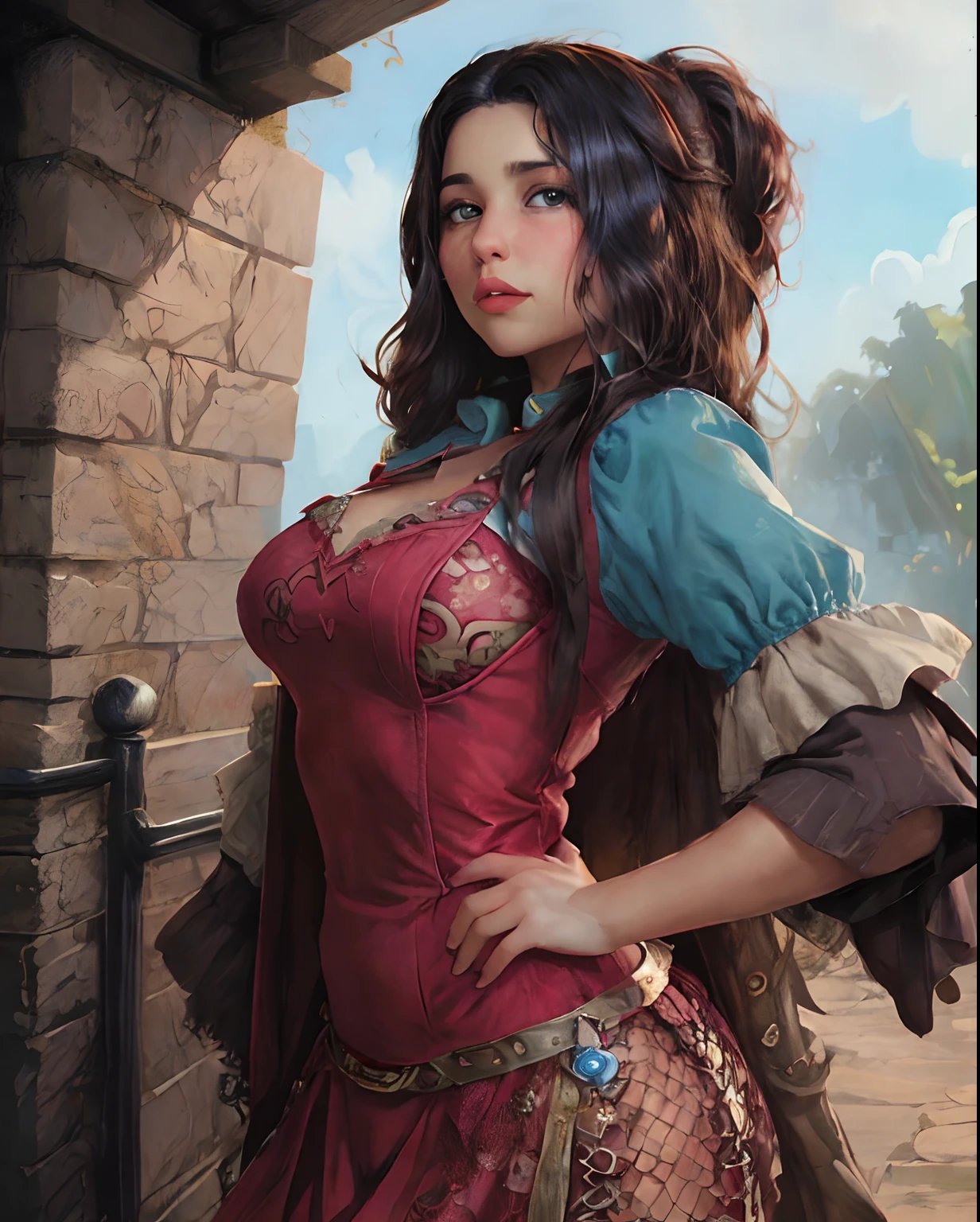 um close up de uma mulher jovem, corpo delgado, seios pequenos, deitado em uma rocha, zenescope, j. Scott Campbell, J. Scott Campbell, garota sensual desce pela toca do coelho, Como ilustrado em Top Cow Comics, Alice, inspirado por Mark Brooks, full-colour illustration, epic full color illustration, Directed by: Mark Brooks, inspirado em Alice Prin, Mark Brooks detalhou