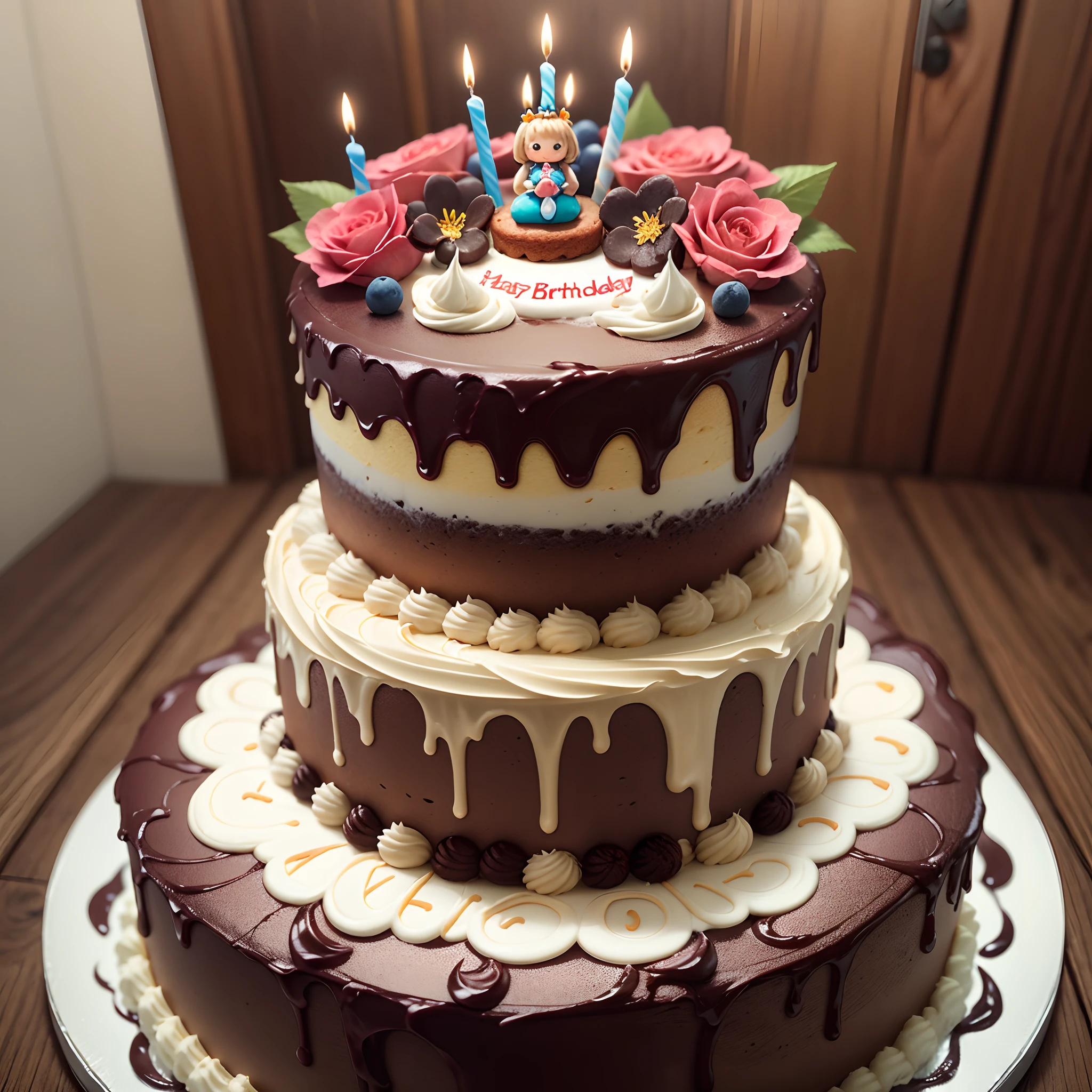 Realistic Birthday Cake --auto --s2