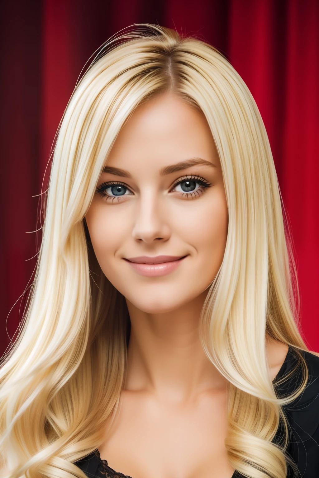 Junge blonde Frau.