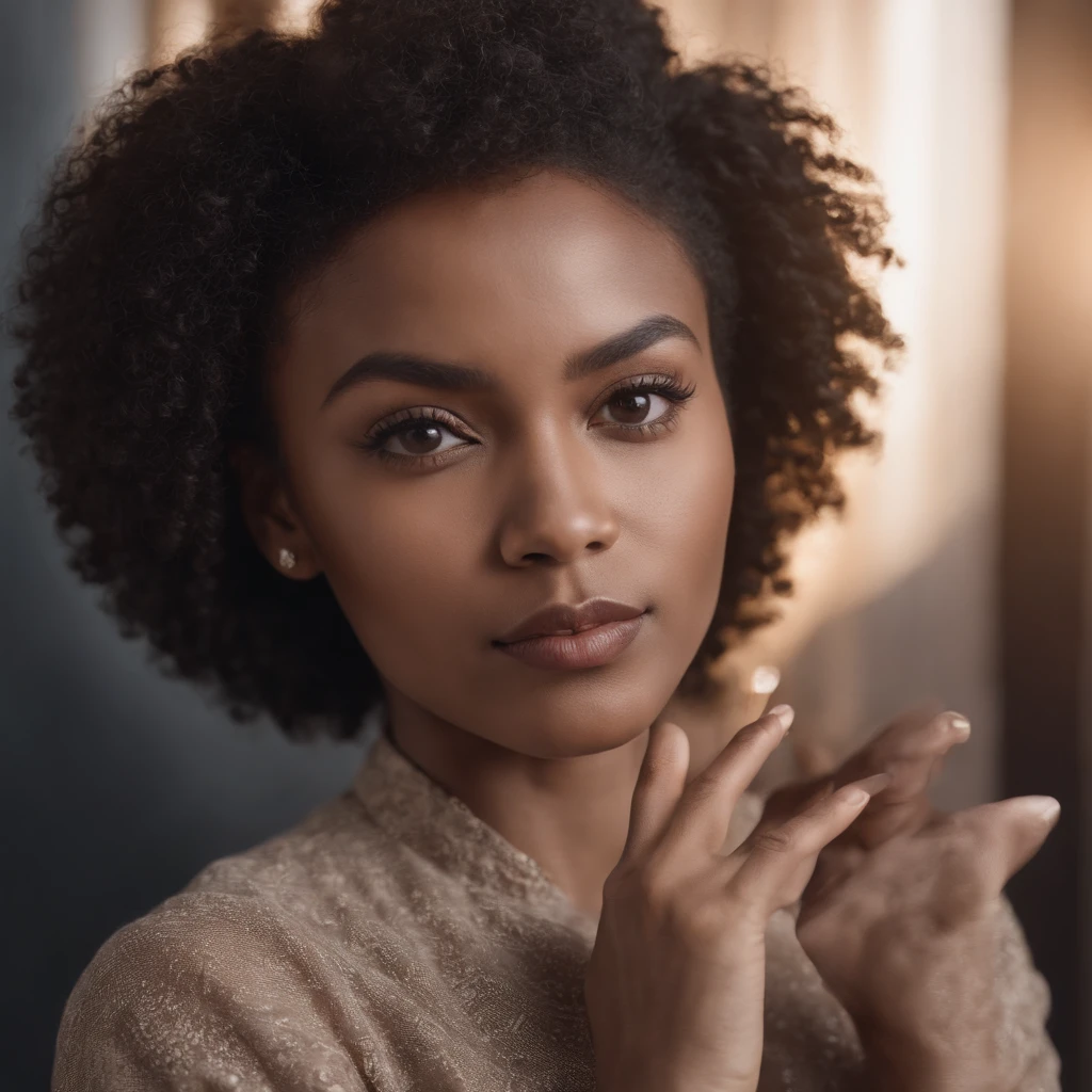 Photo brute, (effet large:1.2), afro-american:1.3, detailled eyes:1.1, DSLR, softlighting, (cheveux noirs:1.1), sitting in an office with a cup of coffee, Photo of Belle fille métisse, attractif, A mixte -peau de race, Photo dans le bureau assise , curly hair, High detail, mise au point nette, dramatique, Real photo of a beautiful 22-year-old Métis woman, Huge-breasts, charme, realistic skin, realistic face, sauvage, en forme, extase (beautiful detailed eyes), (beste-Qualit), (super detailed), (face detailed), (pose dynamique), Canon EF 85mm f/1.2 L II USM, A woman sitting with her coffee in a restaurant, with a white jacket and red lips, Focus sur l'expression du visage, sitting in a Parisian café, photo-realistic, ultra-realistic, ((Realistic natural skin texture) ), sourire, jeune fille de belle et souriante 22 ans, longs cheveux noirs, seductive face, sparkling eyes, Well-dressed woman, (décolleté), Specificities (Textures ! , cheveux! , briller, couleur!! , beste-Qualit, Grumeleux, ultra fou, natural lighting, pose dynamique, Hyperrealistic, realistic lighting, high contrast, Perspective dramatique, thin very curved eyebrows ,Regarder le spectateur, Mensonge immense sourire, ((peau claire,):1.4), gros seins, objectif zoom 200 mm f/1.4 (photoreallistic:1.2) (beste-Qualit) (detailed skin:1.3) (Complex detail) (8k) (Hdr) (Film analogique) (Canon D5) (Lighting kinematics) ( mise au point nette), Perspective dramatique, natural lighting, volumetric shading, pose dynamique, Hyperrealistic lighting, Realstic, portrait, femme attrayante, African-American girl, gros seins naturels, grosses hanches, gros cul, (grain du film :1.1) , (Dressed in a silver satin dress, sans manches:1,3)), (Silver satin dress), (Very thick poles) Souriant, Porter un haut de marque (Very thick bust),Seins naturels gigantesques, tatouages et piercings, grosse poitrine, jeune extremement belle, Serious combination complexion,