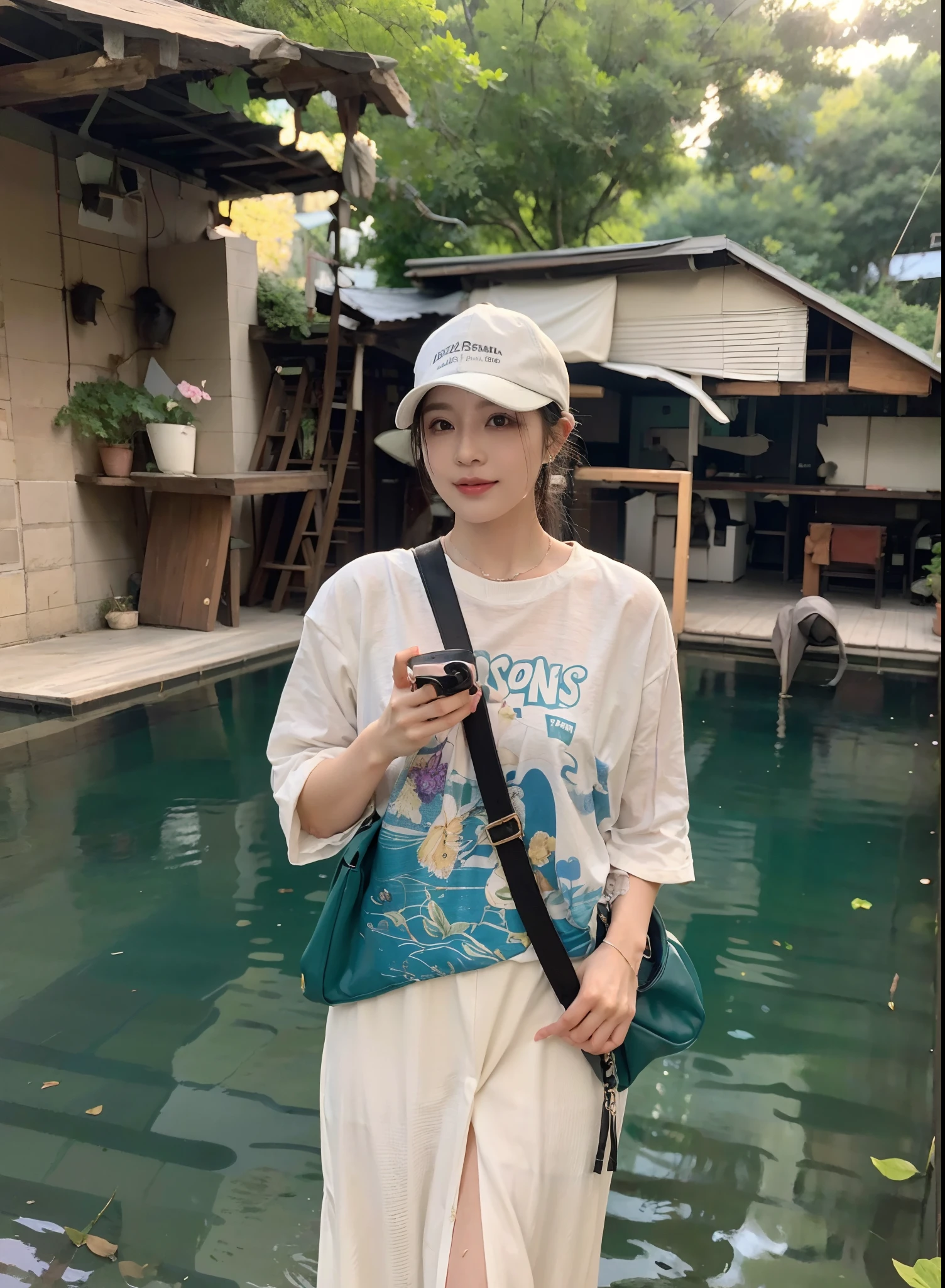 ,masterpiece, best quality,8k, ultra highres,Reallightandshadow,Cinema lenses,(beautidful eyes:1.1), ((中景 the scene is,The upper part of the body)),dynamicposes,On a green meadow,A gentle goddess came with a gentle step。She wore a white dress,A gentle breeze blows,The skirt dances lightly。The sun shines through the leaves on her hair,Reflecting her clear eyes and gentle smile。Colorful butterflies flew around her,Flowers bloomed at her feet,It was as if nature was cheering for her。