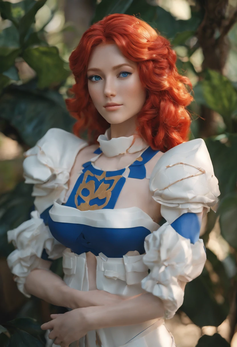 (((full body portrait of a woman ))), a woman, (((a red hair))), (((blue eyes))), (((fully naked)), 8k, unreal engine, octane render, by kyun, gamang, Yoon Gon-Ji, g.ho, gosonjak, shuroop, serious, domi,  trending on pixiv, fanbox, skeb, masterpiece, smooth soft skin, big breasts, beautiful intricate colored hair, symmetrical, soft lighting, concept art, digital painting,  tropical island