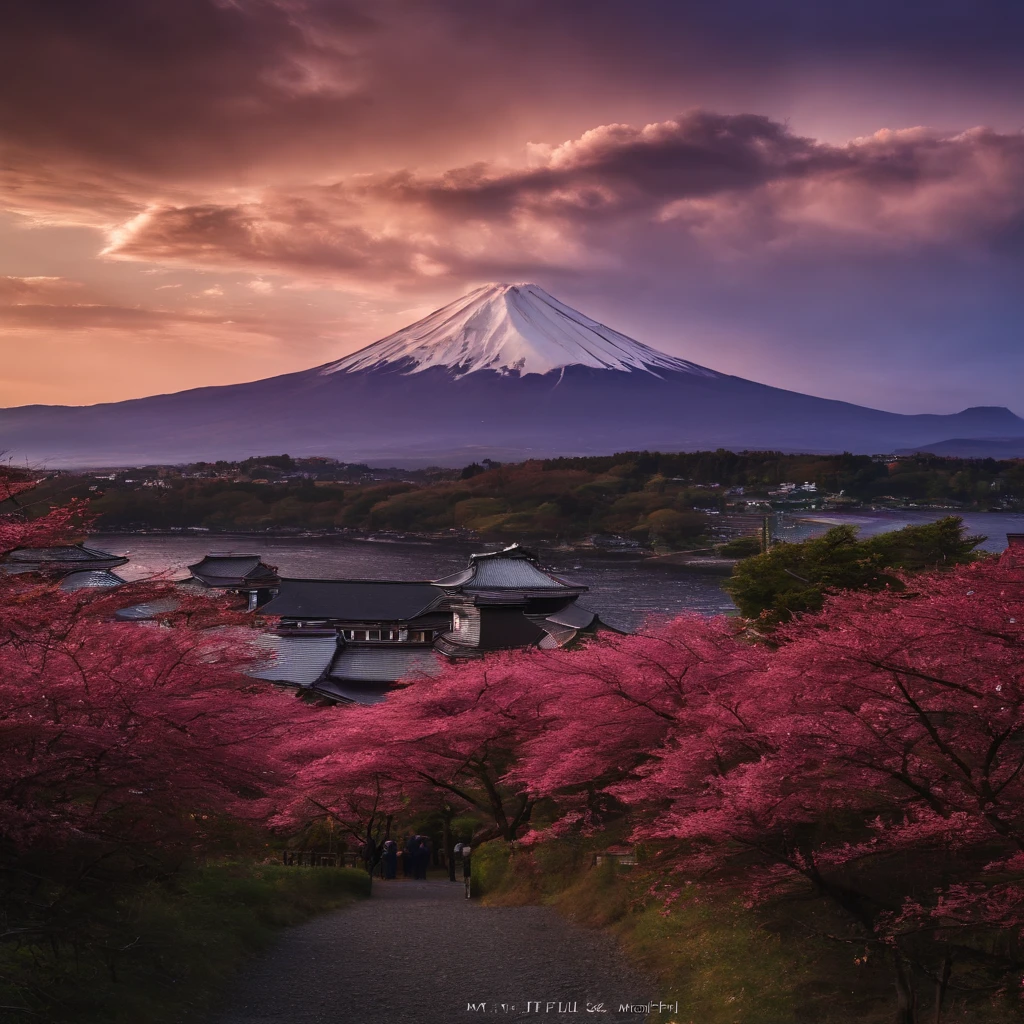Master Parts、Superior Quality、superior image quality、The 8k quality、Beautiful photos of lightning、magnifica、(Mt fuji:1.25)、Dramatic lightning:1.5、(Mt fuji:1.9)