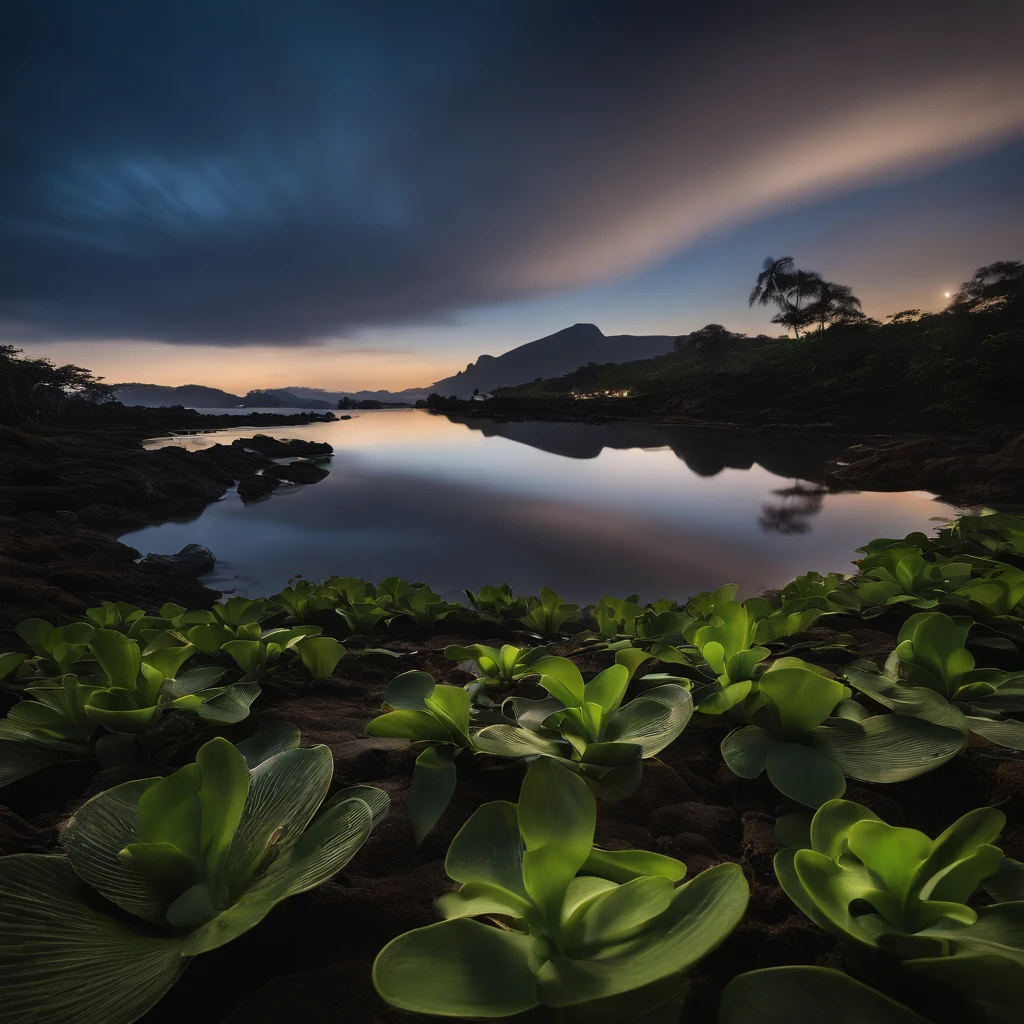 Magnificent view,Mountain top forest edge landscape photography professional high quality nature digital photography,Broad field of view,Bushes in the moonlight,Moonlight 1 White Phalaenopsis orchids on the edge of the cliff,Clear and transparent water,Huge stones stand tall,A majestic,Yamakawa, dead tree,falling leaf,Simple and beautiful,Minimalist,Deep bluish yellow tones,foggy sky,Nightmare vision, Dark fantasy plot,Perfect and excellent composition,8K分辨率,the detail,Rain trails,dampness,water stain,very wide angle shot,Jack Guzman's environmental art photography,realisticlying,cinematic compositions,Volumetriclighting,vividness, A detailed, stunning skies, Colorful clouds float,true to life, Pubic area is clear, flawless perfection, Digital SLR, 16k, 1024, 2048, 4096, A detailed, Sharp, best qualtiy, high qulity, absurderes,unmanned background,The is very detailed、Detailed lighting shadows,Trends on ArtStation、iintricate、high detal、dramatics、Midjourney Art(Volumetriclighting:1.2)hdr shot。(Faraway view,Super deep view,ultra-wide-angle,Microfocal length lens:1.2)(realisticlying:1.4)tmasterpiece、high high quality、Beautiful photography、globalillumination、