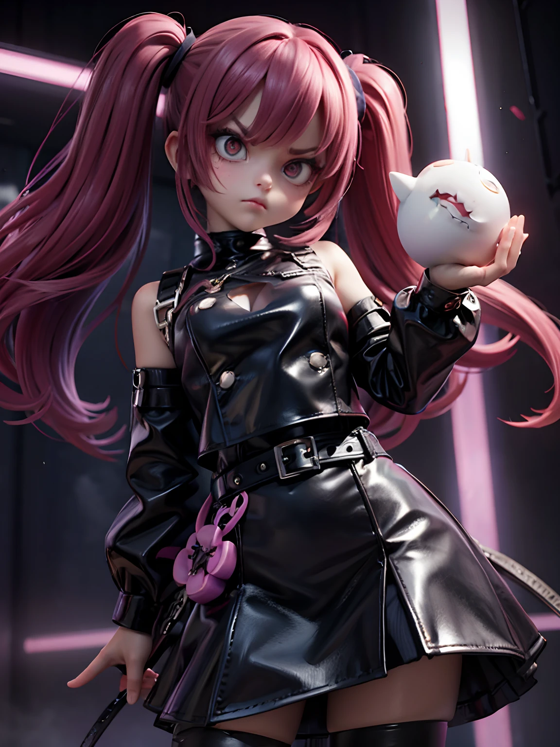 A little angry beautiful girl