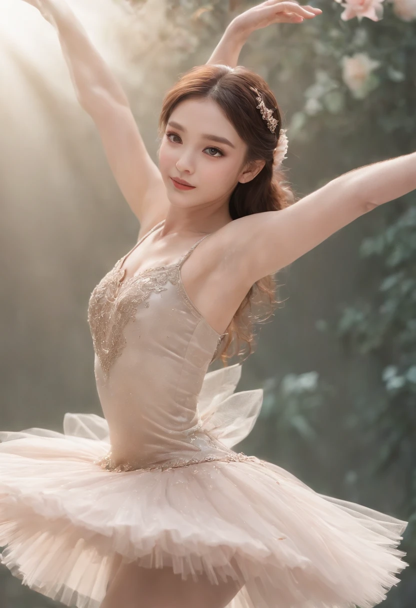 Highest Quality, (((masutepiece))), (((Maximum level))), ((extra fine)), (Illustration), ((Extremely delicate and beautiful)), dark fantasy style,black swan,Dynamic Angle, floating, (Silk Tutu: 1.4), (Beautiful detailed eyes), (Detailed light), (1 girl), Medium bust, Medium Long Hair, dark brown sparkling eyes, Black hair,Silk Tutu, natural, (Stage lighting,Contour light,Background Spotlight), (Ballet is dancing), (sketch), (flower), slight smile, Pastel colors, FULL ANATOMY, Upper body, extremely detailed beautiful face,