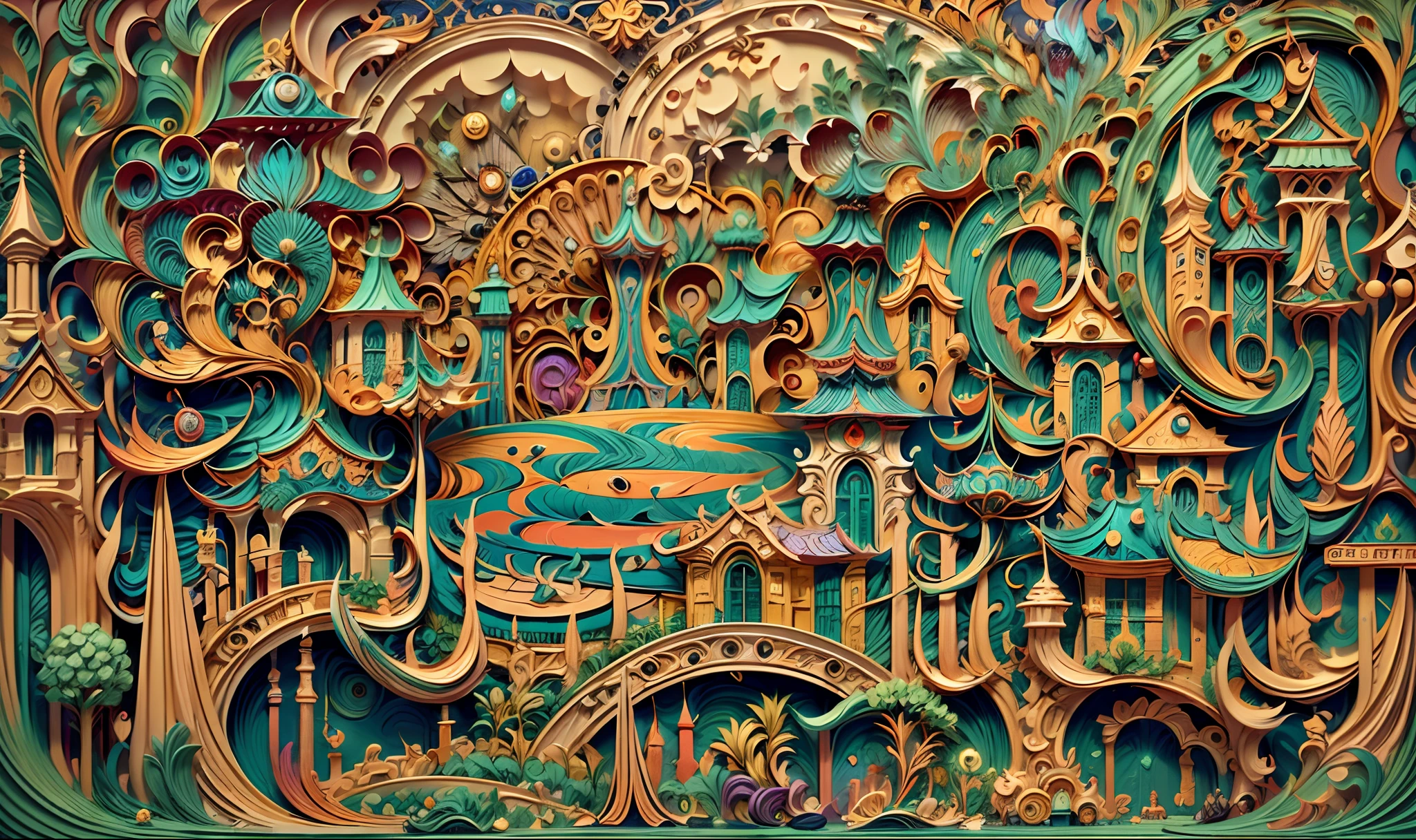 Pablo Picasso-style World of Warcraft paper-cut artwork, Layer deep, Very detailed,