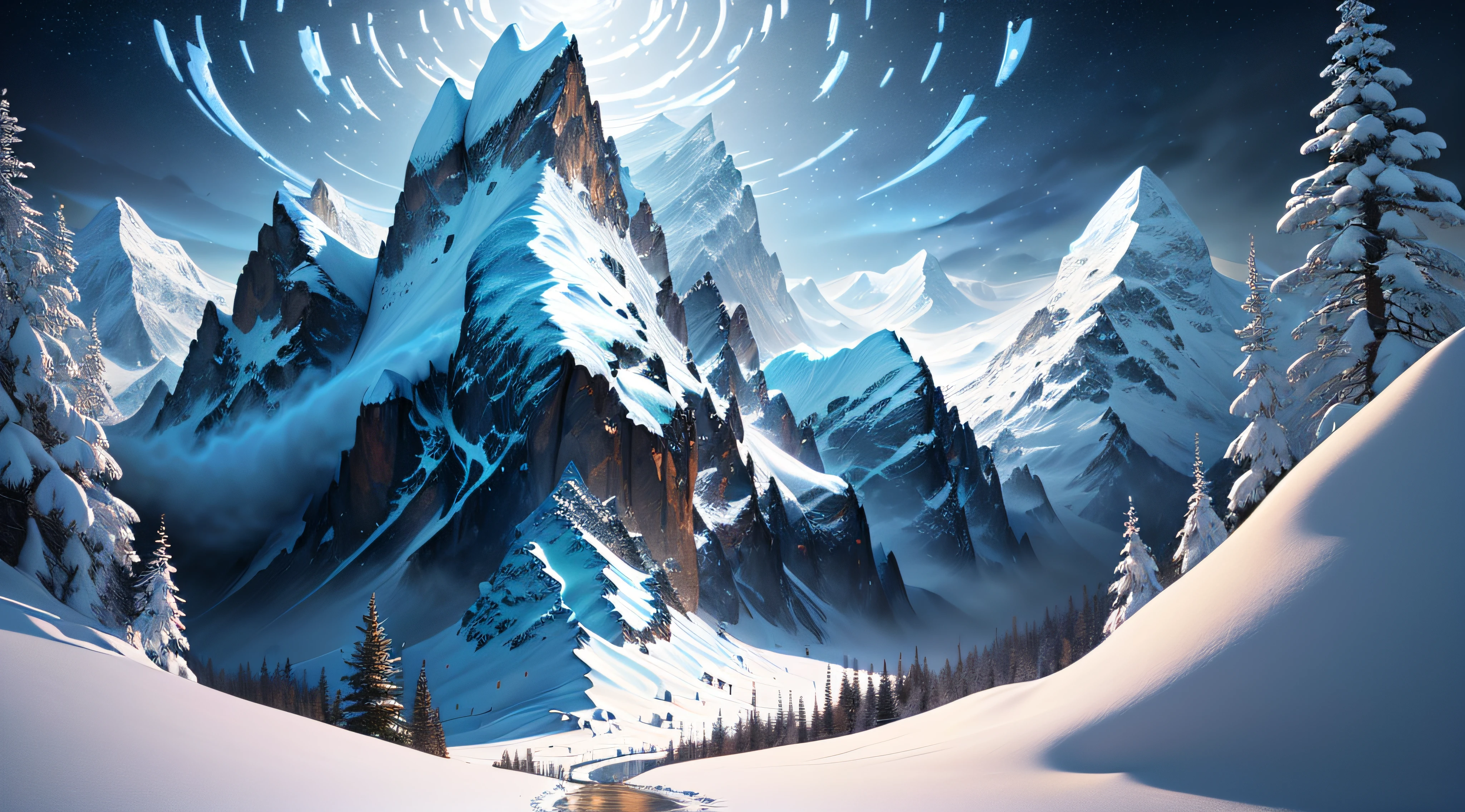 Masterpiece, best quality, (extremely detailed CG unified 8k wallpaper), (best quality), (best illustration), (best shadow), snow mountains, wilderness, snowflakes dancing,absurdity, realistic lighting, (abyss), beautiful detail lighting, Peter Mohr Bacher's art,(animated cartoon style:1.2)