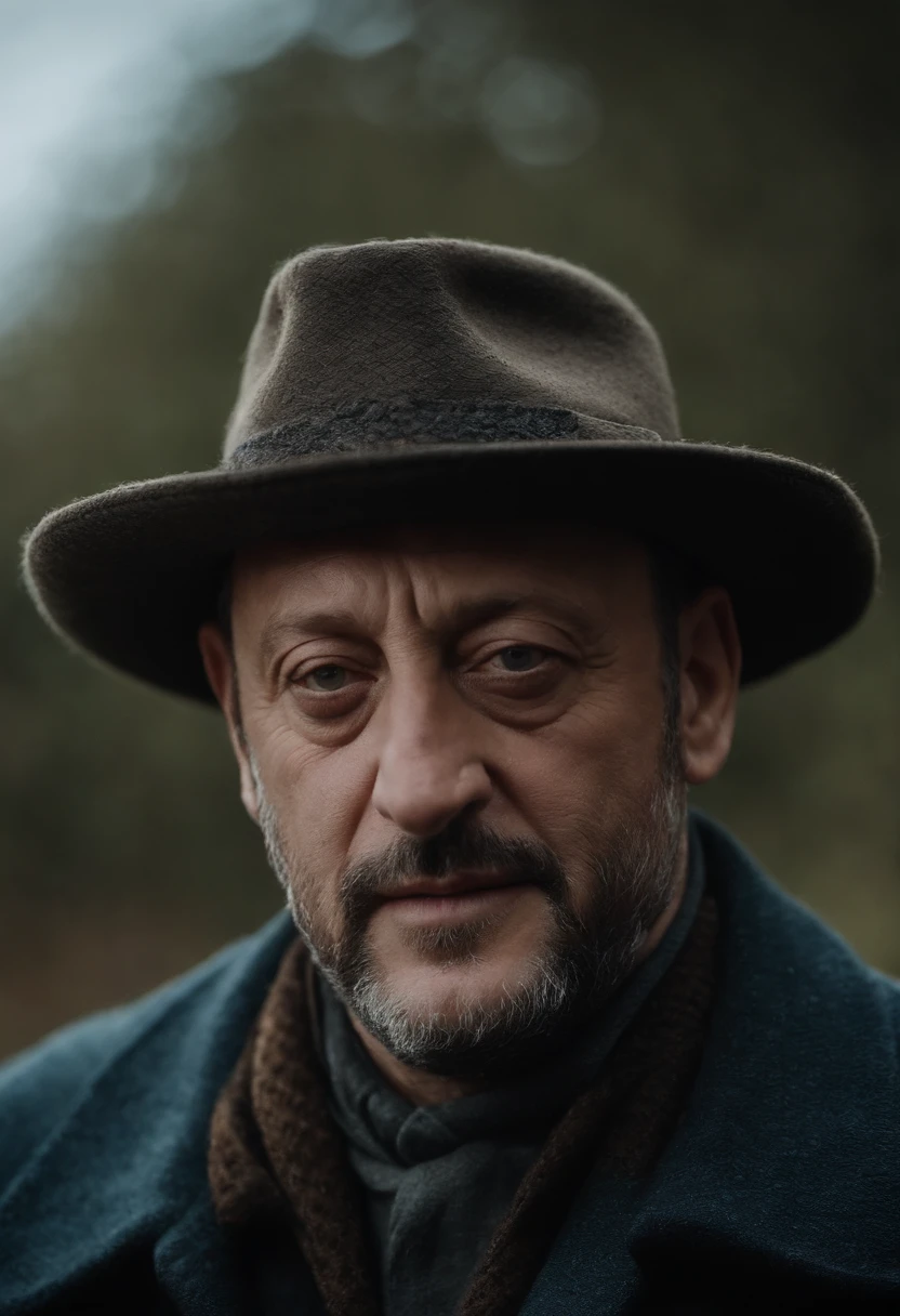 A still of this killer not too cold,Jean Reno,Matinda,potted,Wool woven hat