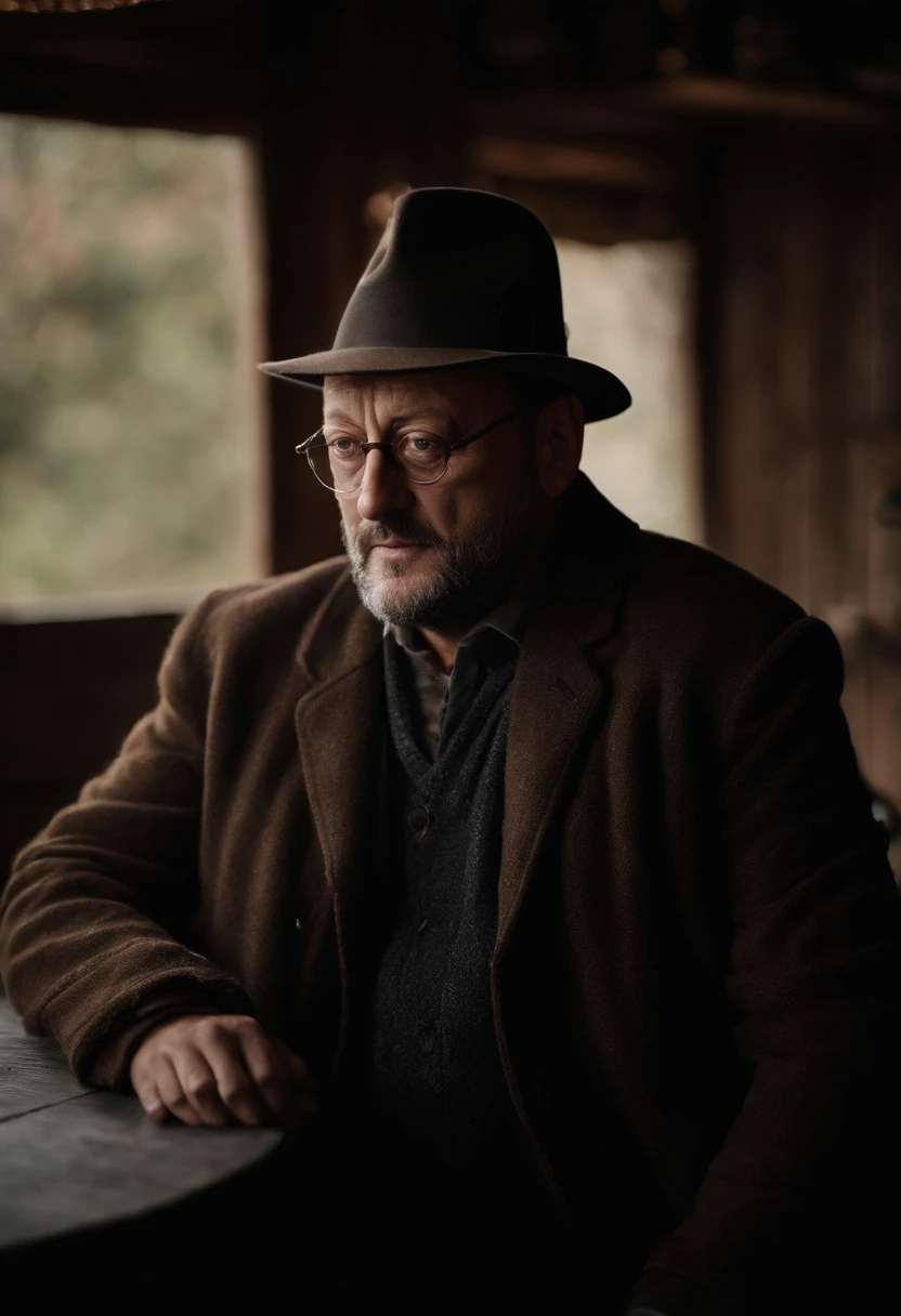 A still of this killer not too cold，Jean Reno，Matinda，potted，Wool woven hat