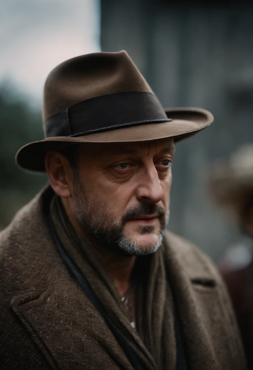 A still of this killer not too cold,Jean Reno,Matinda,potted,Wool woven hat
