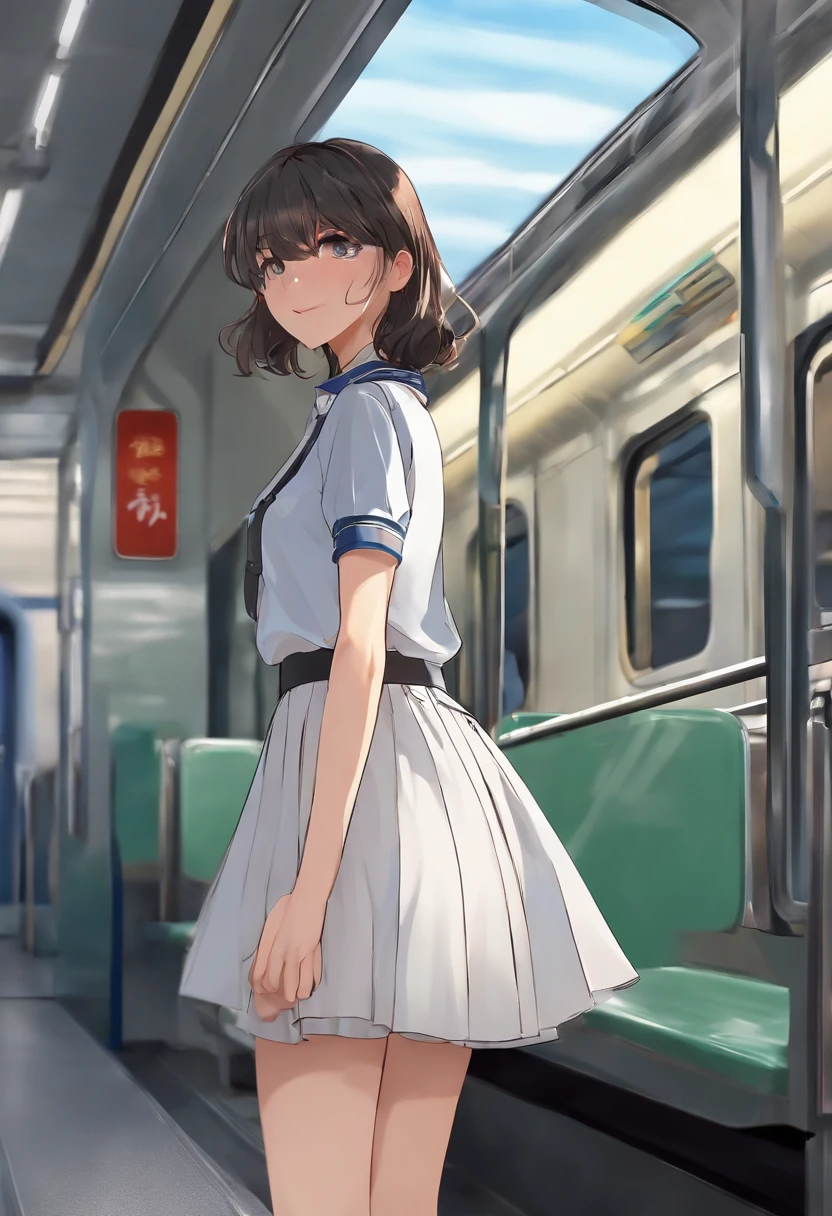 grasp、、High school girl is grabbed by the buttocks on the train、pleatedskirt、a beauty girl1a person、ember3a person、Grabbing the buttocks、molesting、Touching your buttocks on the train