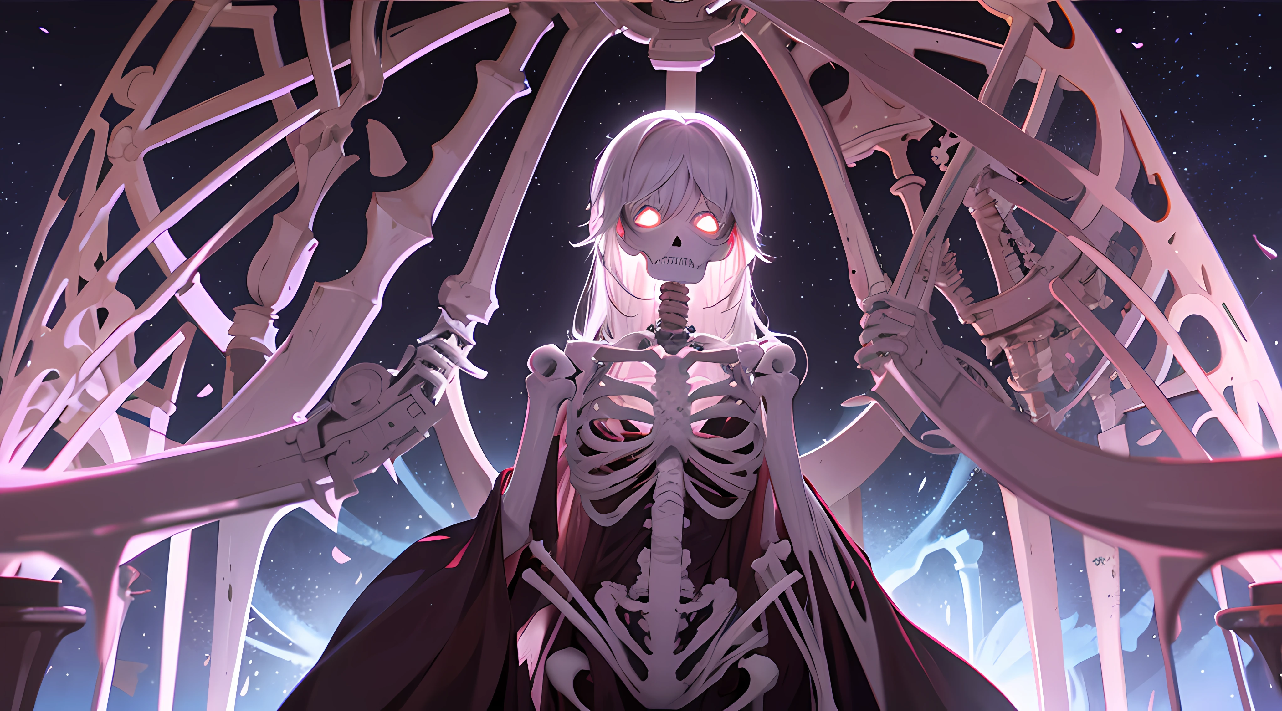 There is the skeleton of a heart