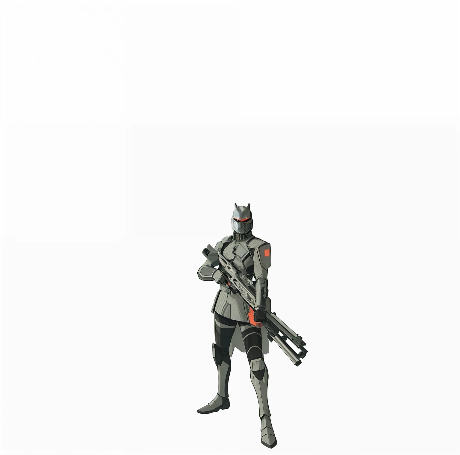 there is a man in a suit holding a gun and a rifle, donald trump is a space marine, sci-fi skin, clothed in sci-fi military armor, in a dark space mercenary outfit, wearing mass effect armor, captura, trooper, discarded mechsuit in background, sci-fi soldier, view(full body + zoomed out)