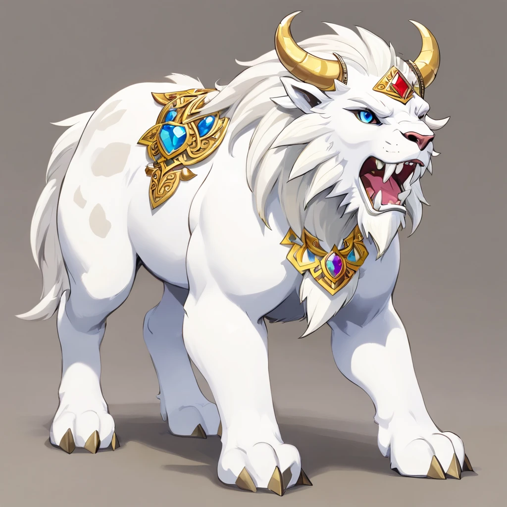 White Jeweled Beast, Synthetica, masterpiece, best quality