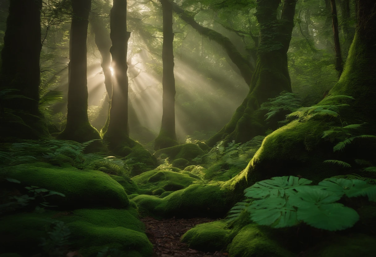 hidden magical academy nestled within a enchanted forest. The lush vegetation thrives, adorned with vibrant moss, ferns, and other mystical plants. The air is damp, filled with the scent of earth and the gentle touch of sunlight filtering through the dense canopy. The Dindar effect adds a touch of magical brilliance, creating an ethereal atmosphere. Wisps of mist dance around, adding an aura of mystery. The forest floor is muddy, bearing witness to the ebb and flow of magical energies.
enchanting atmosphere, green hues, dream-like composition, Nikon Z7 II camera, Fujifilm Provia 100F film, 50mm lens, soft focus, J.K. Rowling, Hayao Miyazaki, Neil Gaiman, Alexander McQueen, Elie Saab