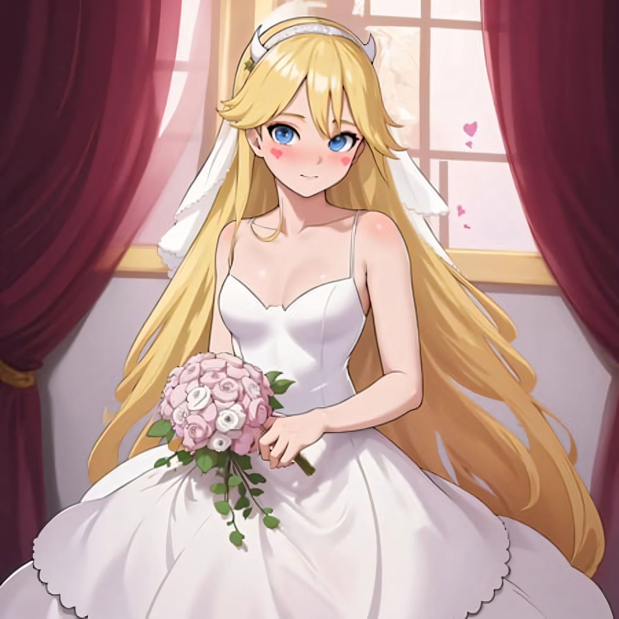 masterpiece, best quality,1girl,star butterfly,wedding dress,