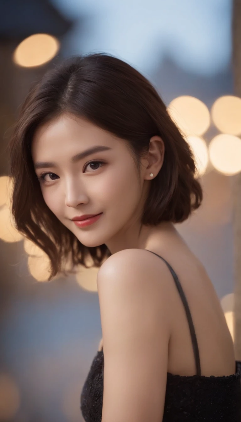 arafed asian woman in a blue bra top posing for a picture, soft portrait shot 8 k, Gorgeous young Korean woman, Beautiful young Korean woman, 8k artgerm bokeh, beautiful Korean women, Young adorable Korean face, young cute wan asian face, With short hair, girl cute-fine-face, portrait cute-fine-face