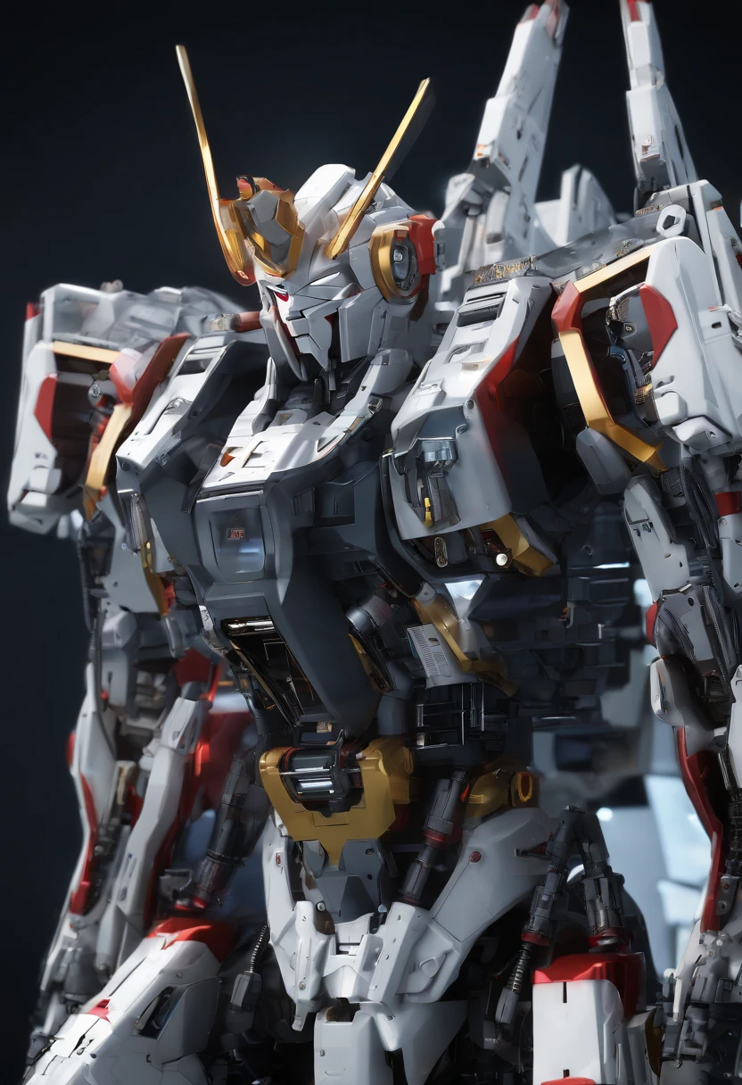 Gundam mecha , science fiction, front view, Sense of technology, C4D, Oc renderer, unreal engine, high detail, industrial design, 8k HD, studio light, retro, Niji Art, Niji 5, --Niji