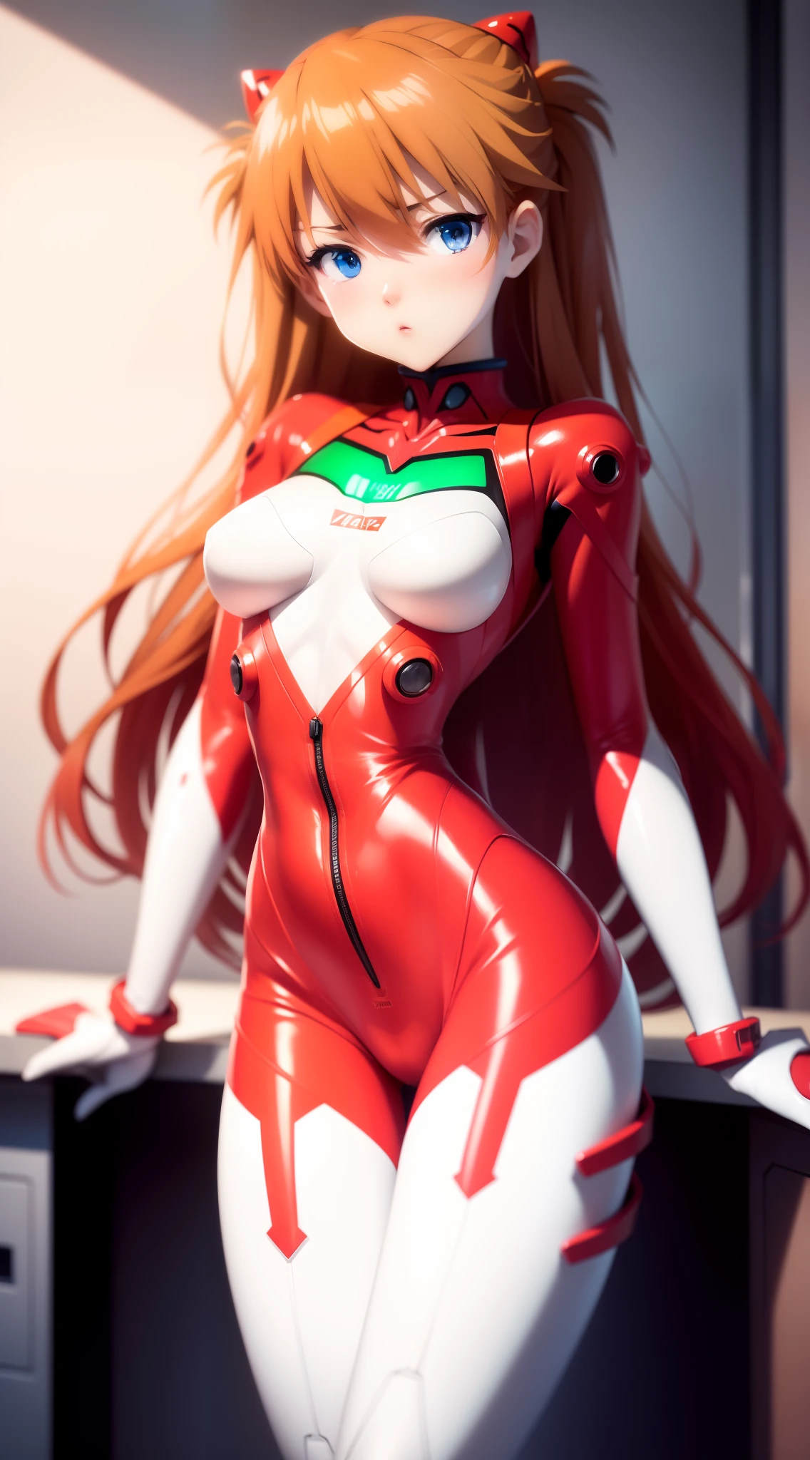 Real Images、sexypose、rialistic photo、Top image quality、Ultra mini skirt、White panties are visible、Ultra mini skirt、Raw feet、Suit Reveal、Wharf Pose、Panties are white、Close-fitting clothing、Asuka.Langley,plugsuit、Ultra Mini Skirt Suit、Kamimei、Four strands、