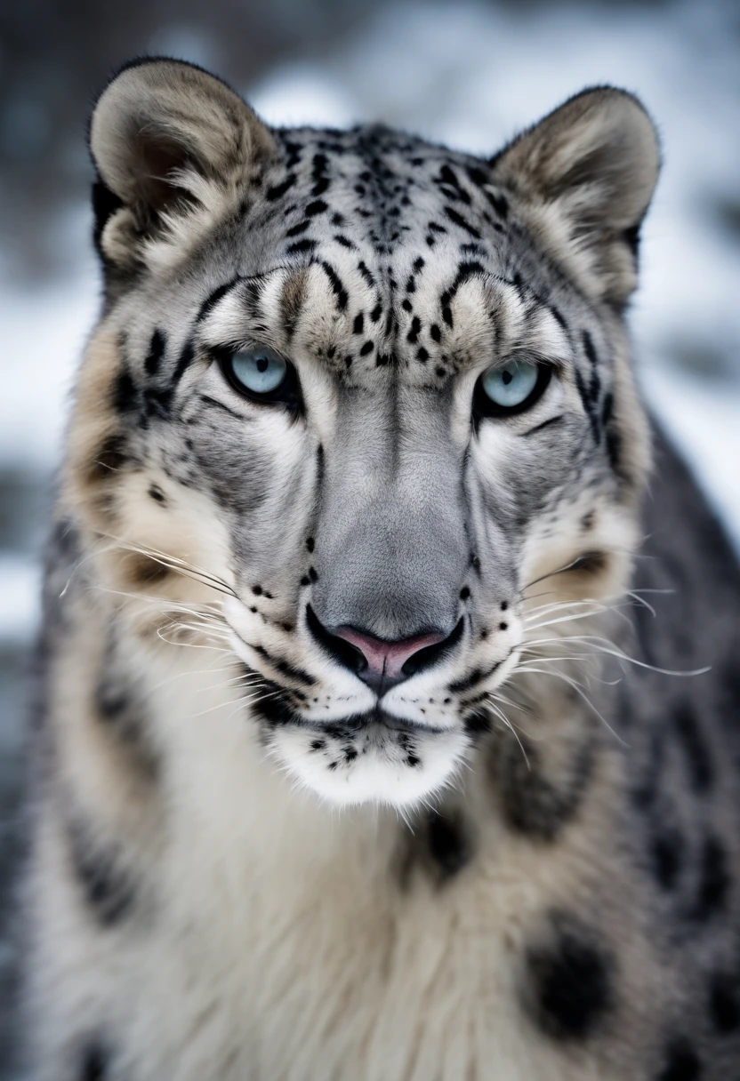"Generate ultra-high-definition images of chic snow leopards, Classic snow leopard Pose. Using advanced macro photography techniques、Highlights the intricate details of the snow leopard 's coat, mustaches, And expressive eyes.

Place the camera at the snow leopard’s 's eye level, Create an intimate connection between the viewer and the cat subject. Implement a wide aperture for a shallow depth of field, Make the snow leopard stand out clearly against a gently blurred background.

Improve lighting to emphasize the texture and contours of the snow leopard's body, Using the software, Remove coarse shadows、, cosy atmosphere.

Catch a snow leopard in a relaxed position, But balanced, Show your flexibility and elegance. Try to capture the moment in natural movement, Stretching, grooming, etc., To convey a sense of authenticity.

Implement post-processing techniques to improve image clarity, contrast, and color balance, Secure all aspects, From the intricate patterns of cats to their intense gazes, Rendered in stunning detail.

Finally, convey the gentle beauty and innate grace of the snow leopard, Capture fleeting moments celebrating the unique essence of a snow leopard's curiosity and balance." ((Background: moonlight lake)), ((moonlight)), ((majestic)),
