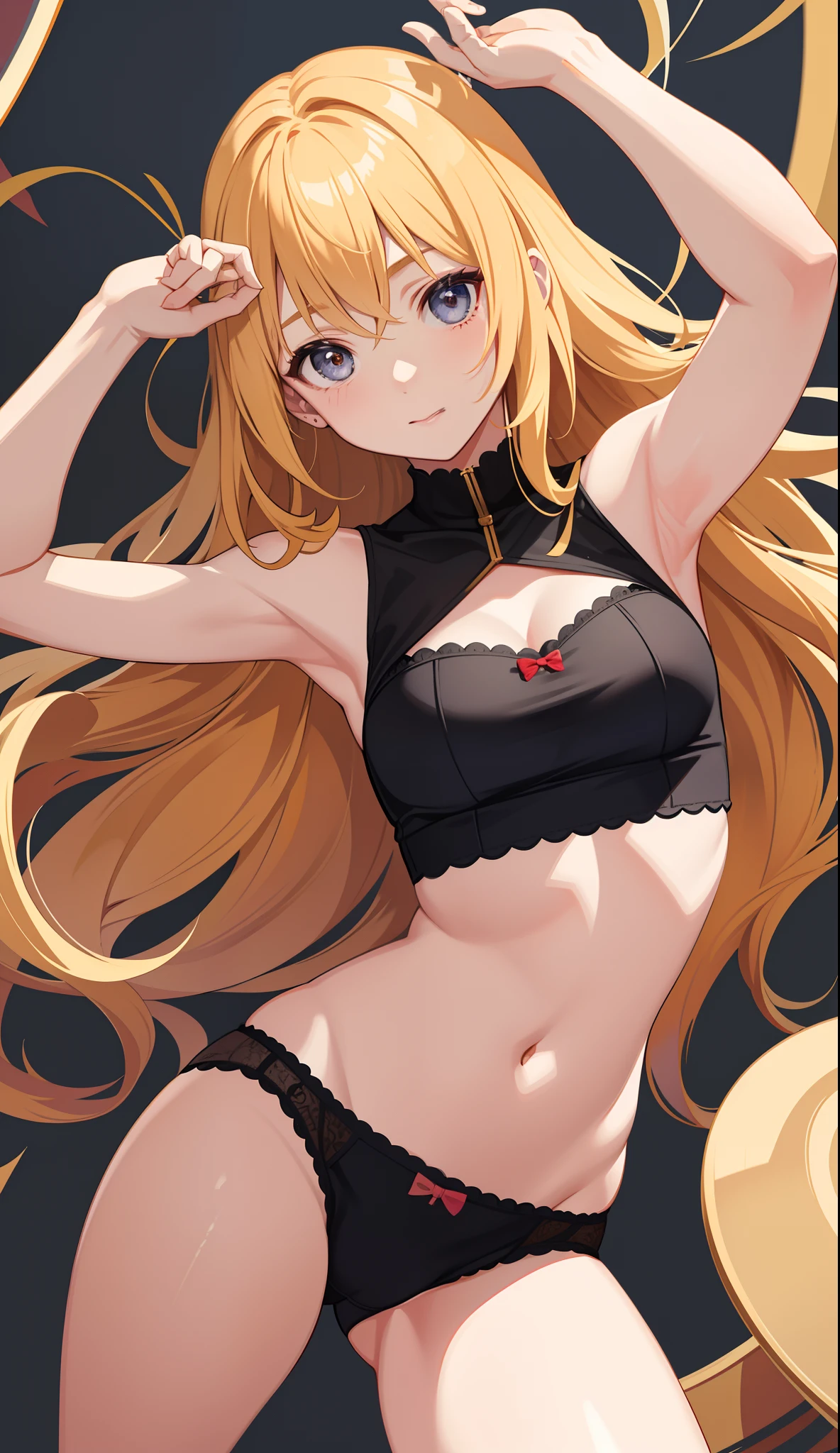 1girl in、AS-Adult、Underwear、Cute underwear、sexy underwear、Upper body portrait、blonde hair、