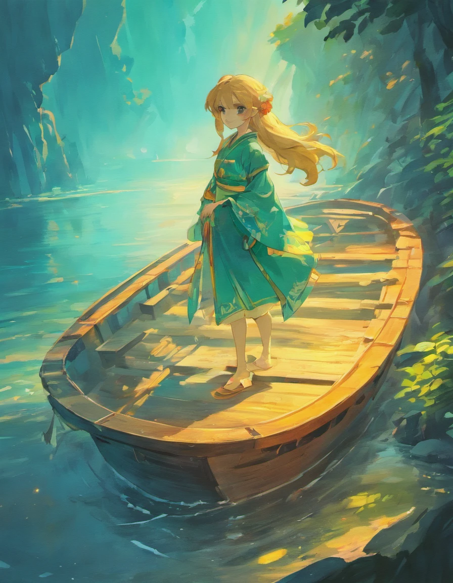 Draw boats in lakes with mountains and sun,dreamlike digital painting, fantasy digital painting, fantasy. gondola boat, Chinese style painting, digital cartoon painting art, glossy digital painting, Chinese painting style, Digital fantasy painting, 8k resolution digital painting, 8 k resolution digital painting, Fantasy landscape painting, A beautiful artwork illustration, 4 k digital painting