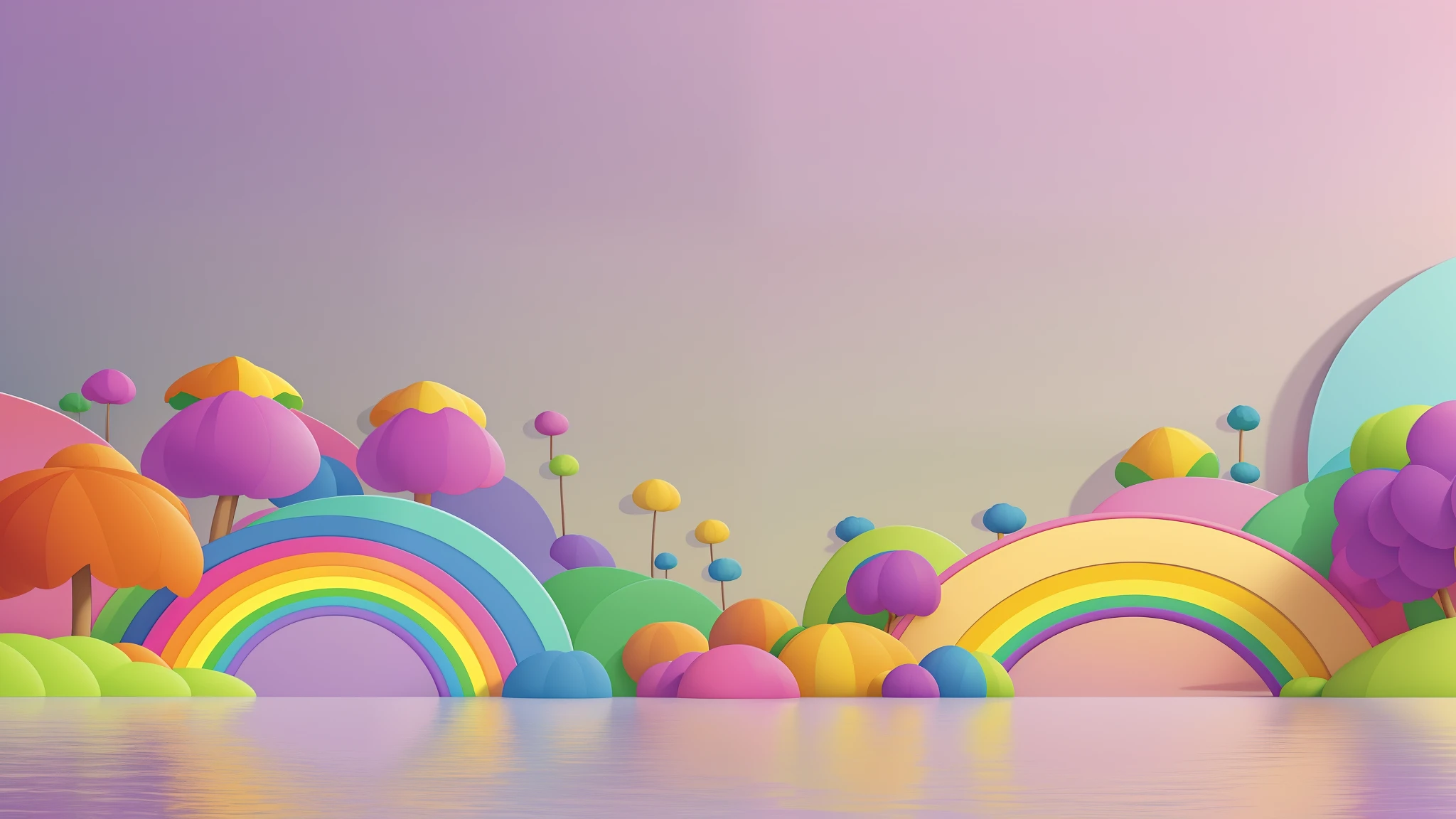 Create a colorful atmosphere for Brazilian children, rainbowing，minimalistic background，Background image，