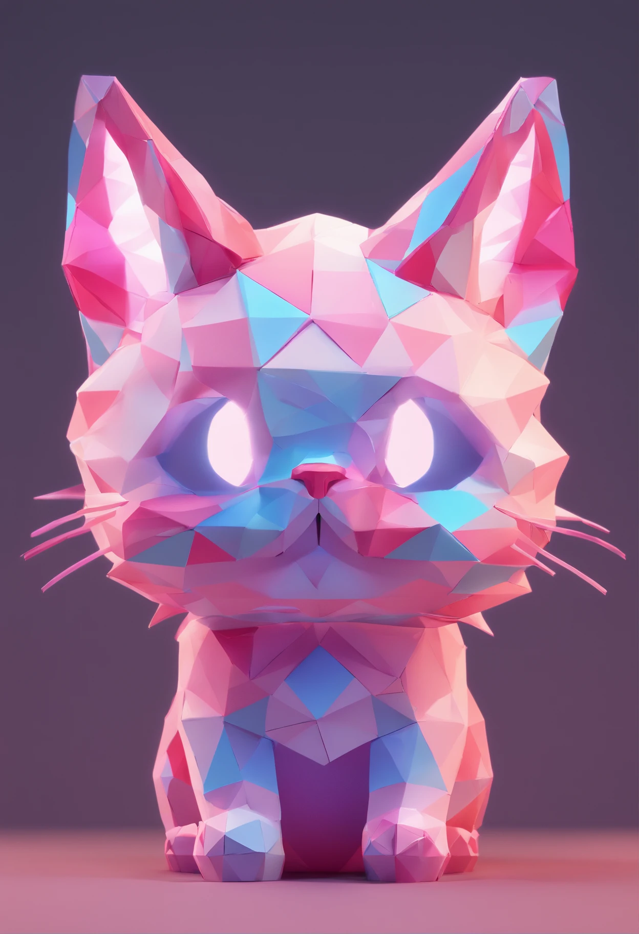 Gothloli cat, Paper cutting art style, Neon Candy Color, It features a simple, Stylish, Bright, White space, 。.3D, redshift, Arnold Renderer, high detailing, High quality, 8K