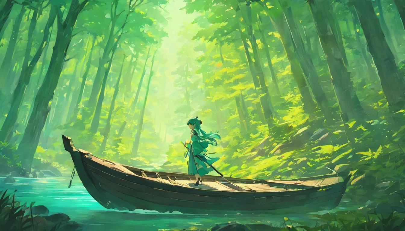 Draw boats in lakes with mountains and sun,Huge sails，dreamlike digital painting, fantasy digital painting, fantasy. gondola boat, Chinese style painting, digital cartoon painting art, glossy digital painting, Chinese painting style, Digital fantasy painting, 8k resolution digital painting, 8 k resolution digital painting, Fantasy landscape painting, A beautiful artwork illustration, 4 k digital painting，Forest，precipice