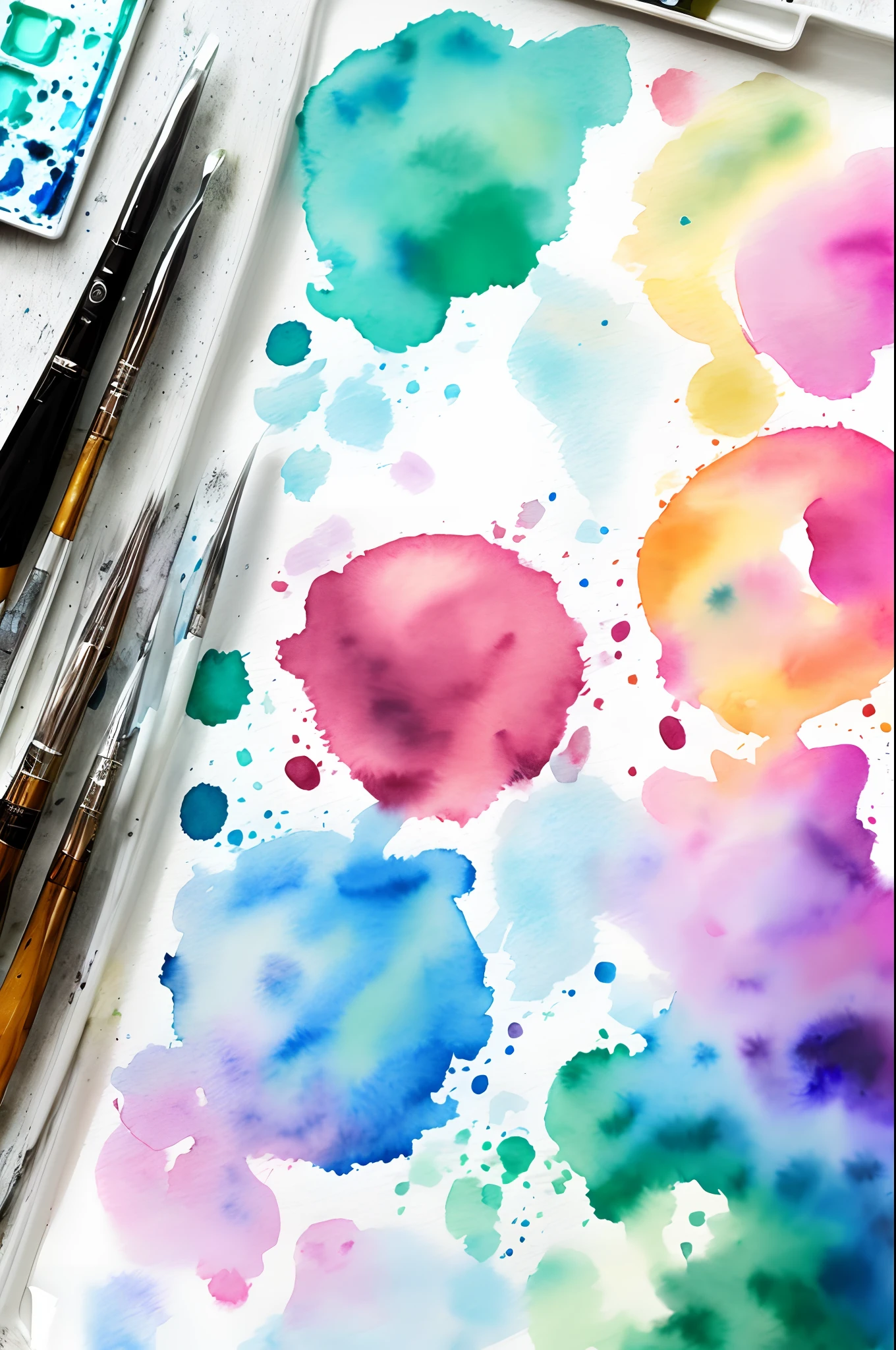 Watercolor stains
