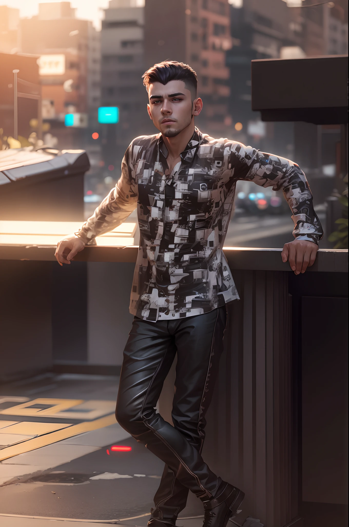 Change background cyberpunk handsome boy, realistic face, 8k, ultra realistic