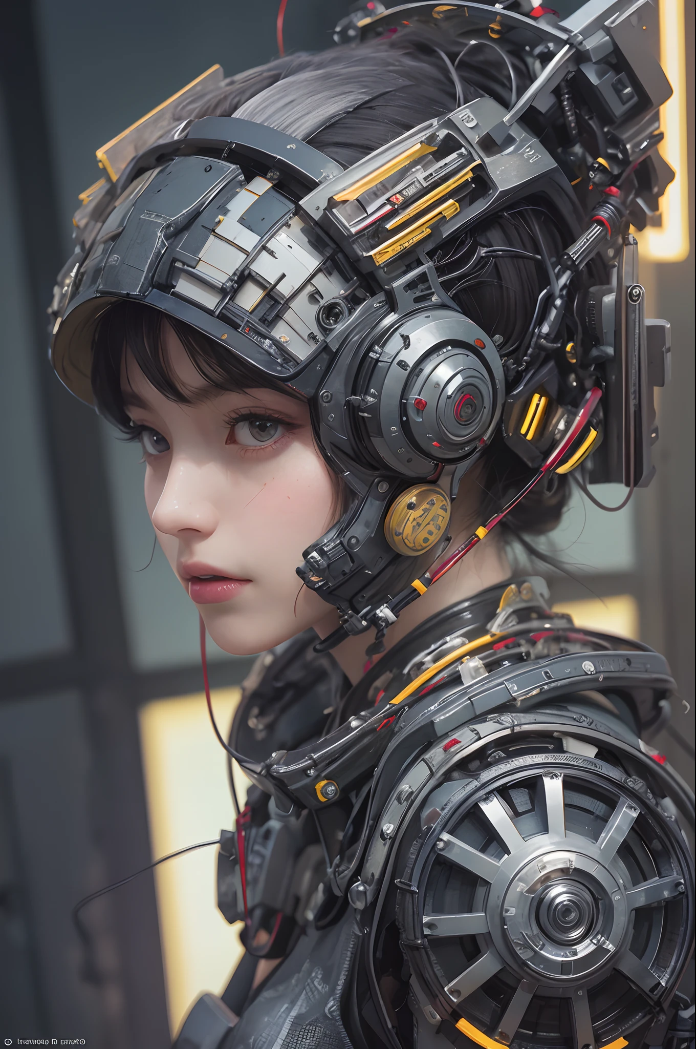Japanese technological beautiful asian girl in a futuristic landscape 8k, uhd, severe low lighting, high quality, sharp focus, fujifilm XT3 --auto --s2