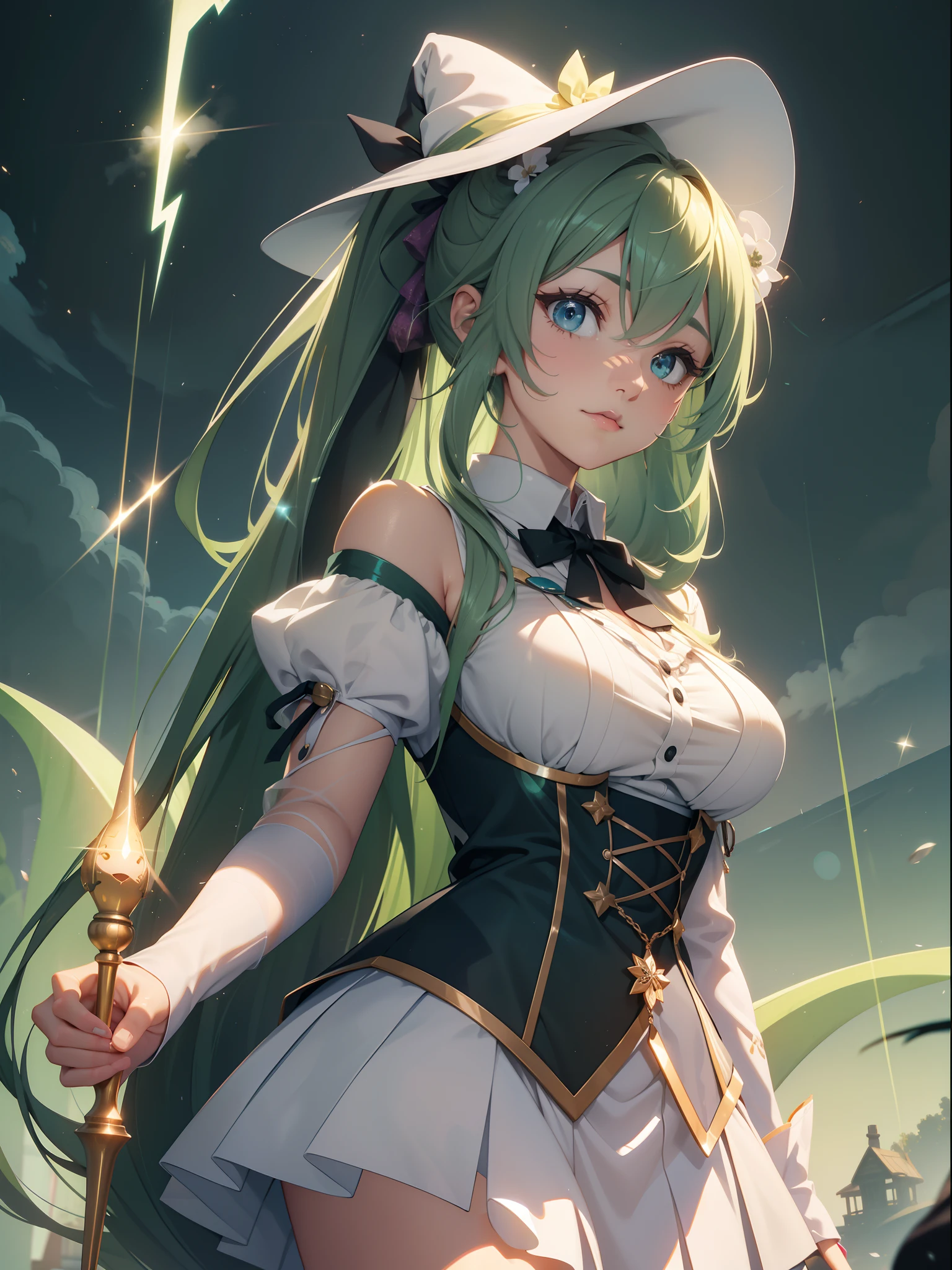 (1girl in), (a magical world,Fantastic world, Girl dancing with happy expression, (Long hair, Dye your hair in pastel colors:1.2), (Heterochromia, emerald green eyes and bright pink eyes,,:1.3), (Gradient Eyes:1.1), (finely detailed beautiful eye:1.1), (Symmetrical eyes:1.1), (big highlight on eyes:1.3), (Magical Girl Tops and Miniskirts:1.1), (Wings pulsating with magical powers:1.2), (Colorful floral pattern:1), (Wormhole World:1.3), (Luminous effect of fluorescent lamps:1.1), (Light flickering effect, Create a distorted neon-like effect:1.1), (masutepiece:1.3), (Illustration:1.1), (Best Quality:1.1), (best aethetic:1), (Beautiful Art:1.2), (Ultra-detailed:1.2), (8K), (nffsw), (Convoluted)、Emphasis on the thighs、